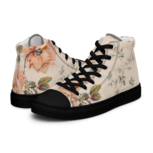 Men’s Roses high top canvas shoes