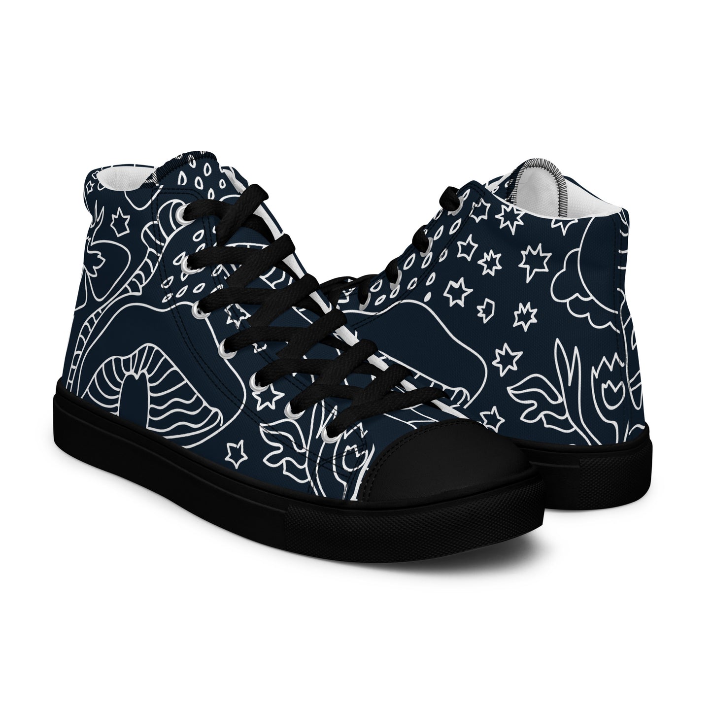 Men’s Shroom Outline high top canvas shoes