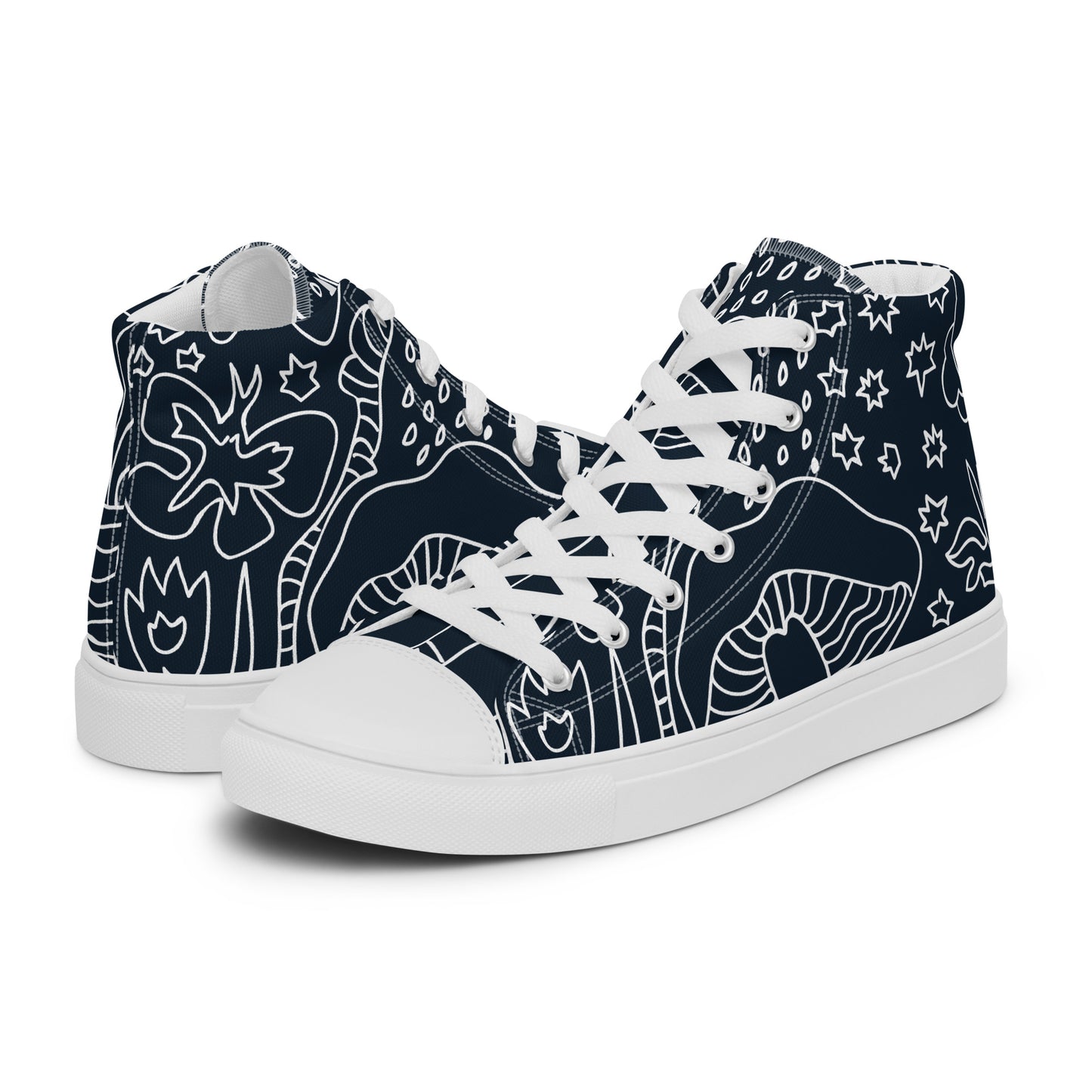 Men’s Shroom Outline high top canvas shoes