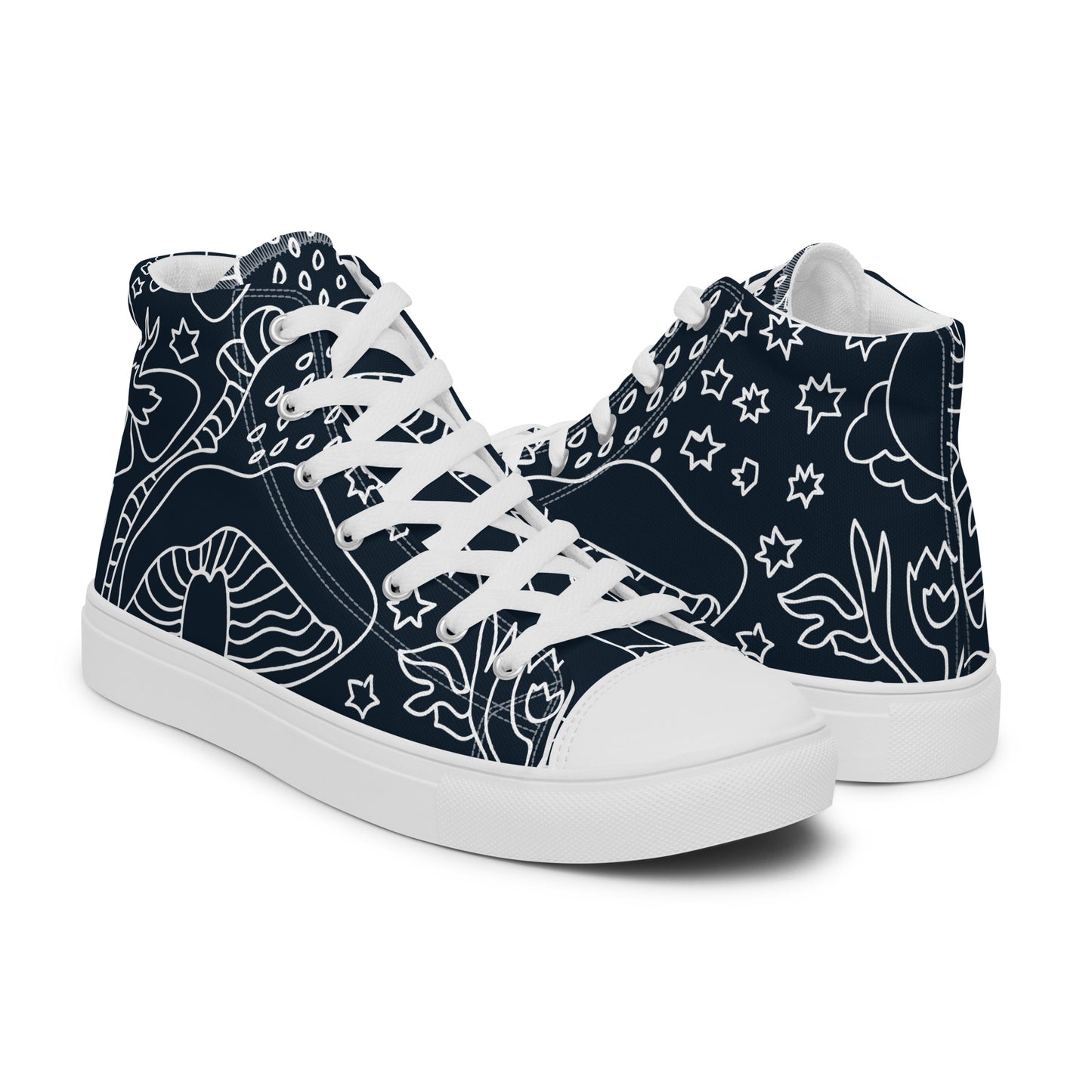 Men’s Shroom Outline high top canvas shoes