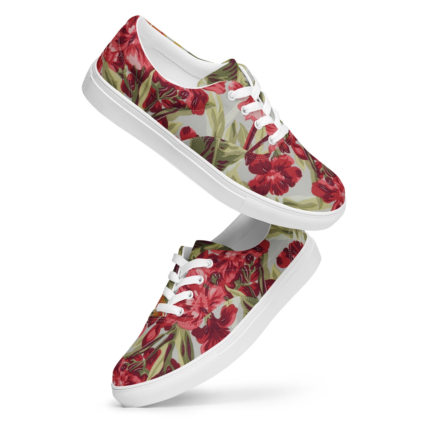 Men’s Floral lace-up canvas shoes