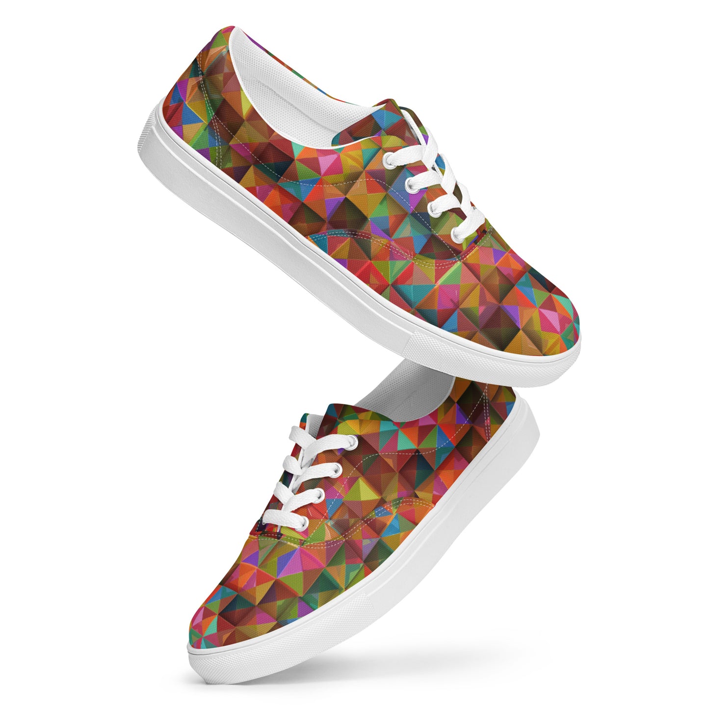 Men’s Color Cubes lace-up canvas shoes