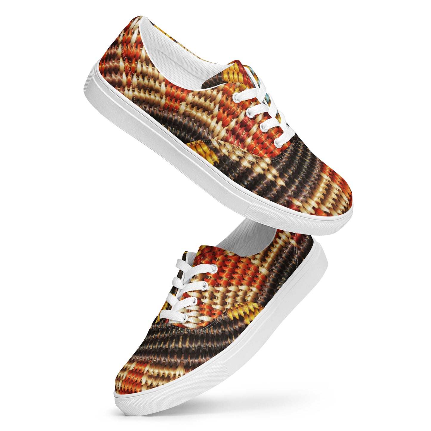 Men’s Woven Print lace-up canvas shoes