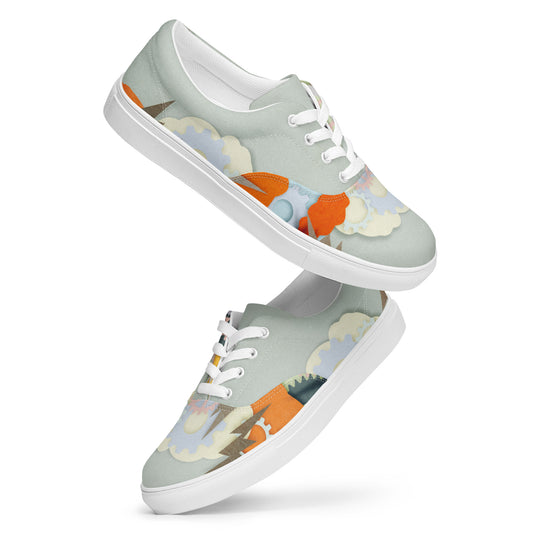 Men’s Pop of Orange lace-up canvas shoes