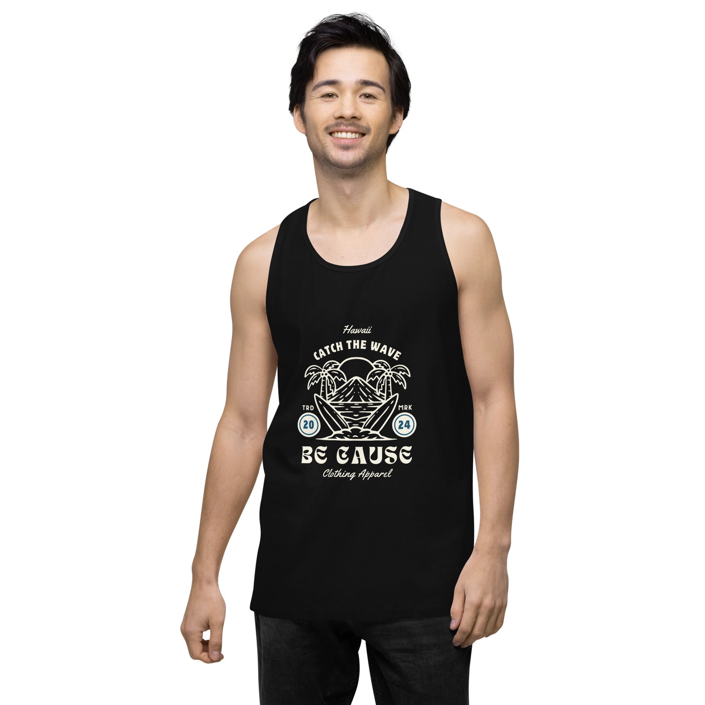 Men’s Catch Waves premium tank top