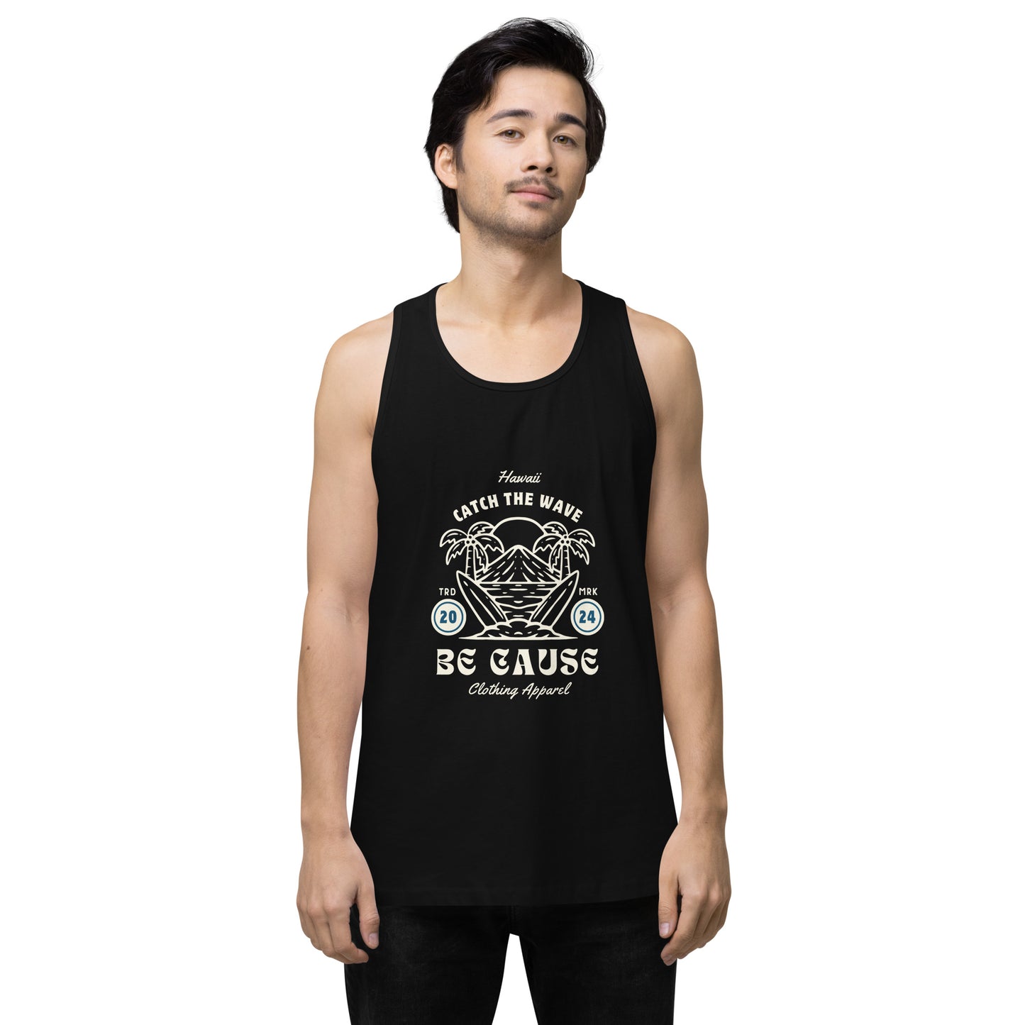 Men’s Catch Waves premium tank top