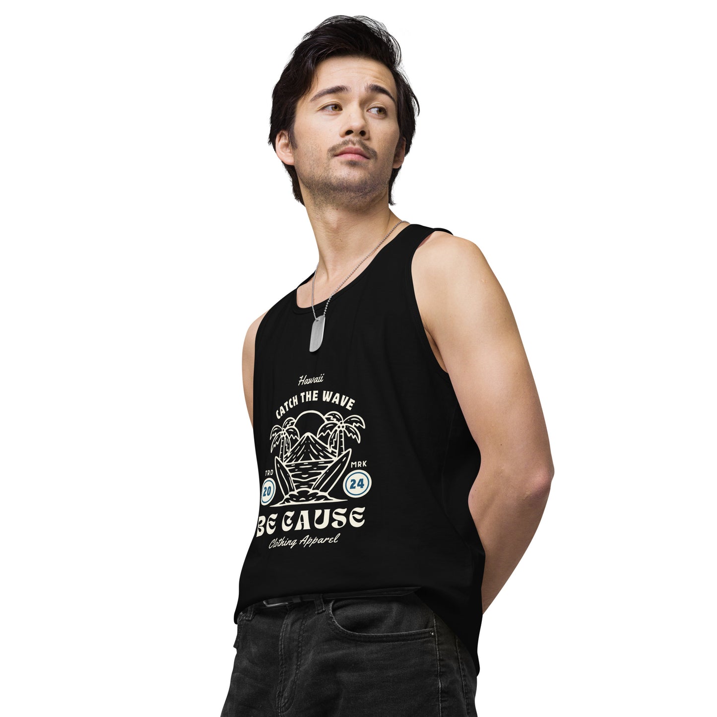 Men’s Catch Waves premium tank top