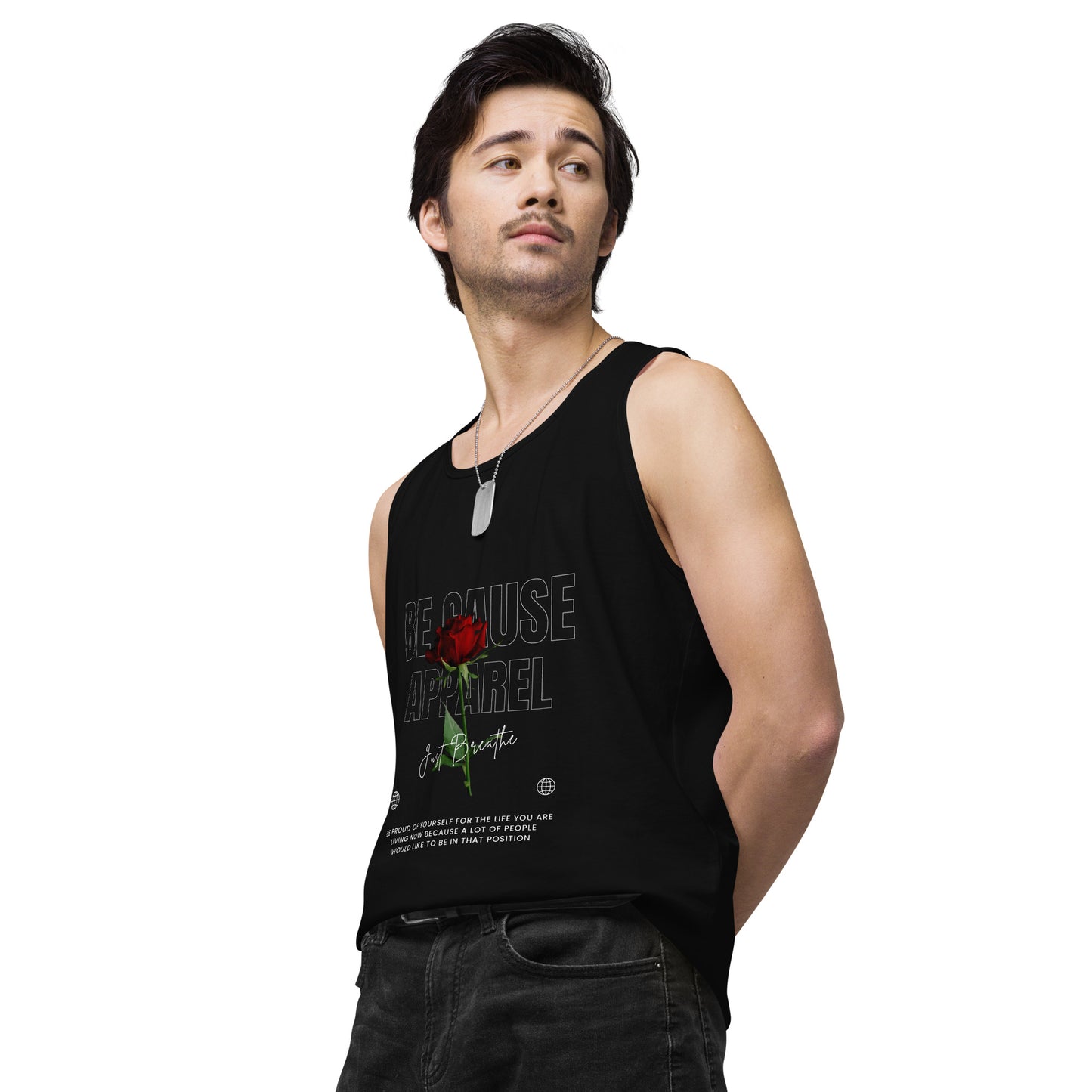 Men’s Rose premium tank top