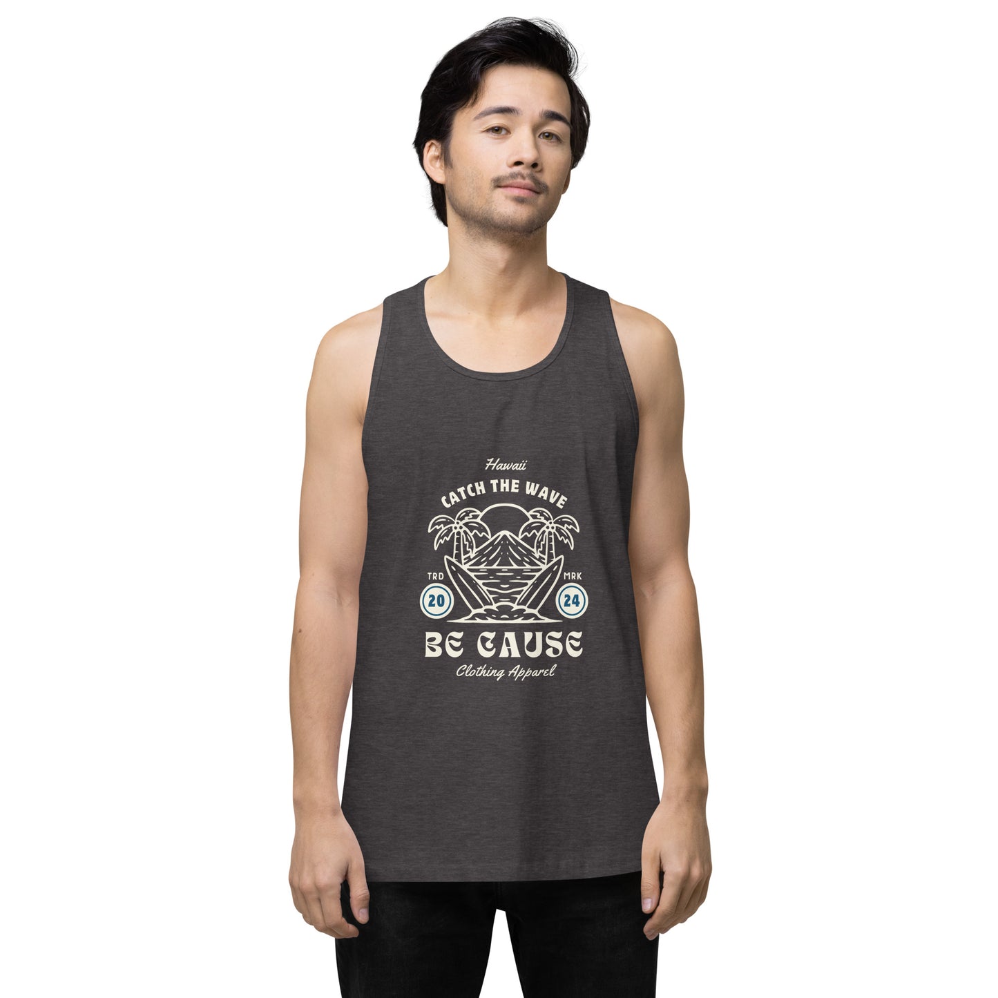 Men’s Catch Waves premium tank top