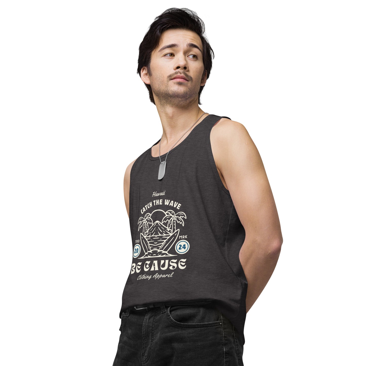 Men’s Catch Waves premium tank top