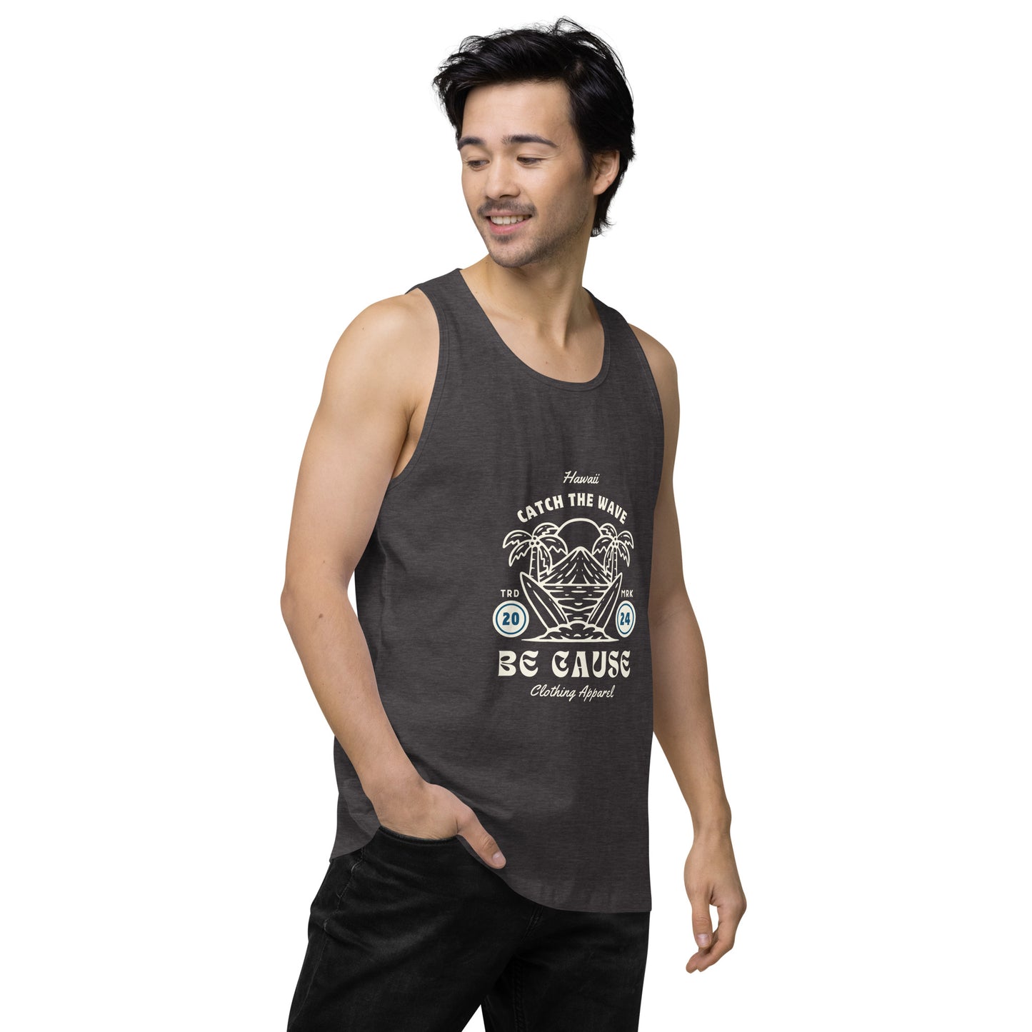 Men’s Catch Waves premium tank top