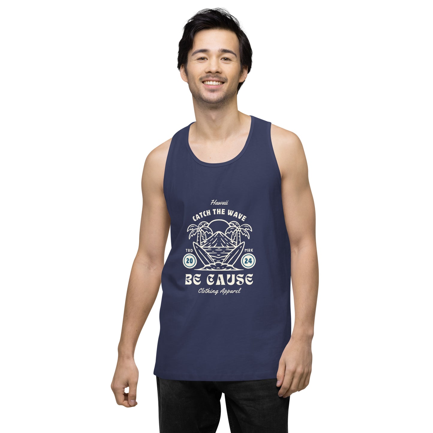 Men’s Catch Waves premium tank top