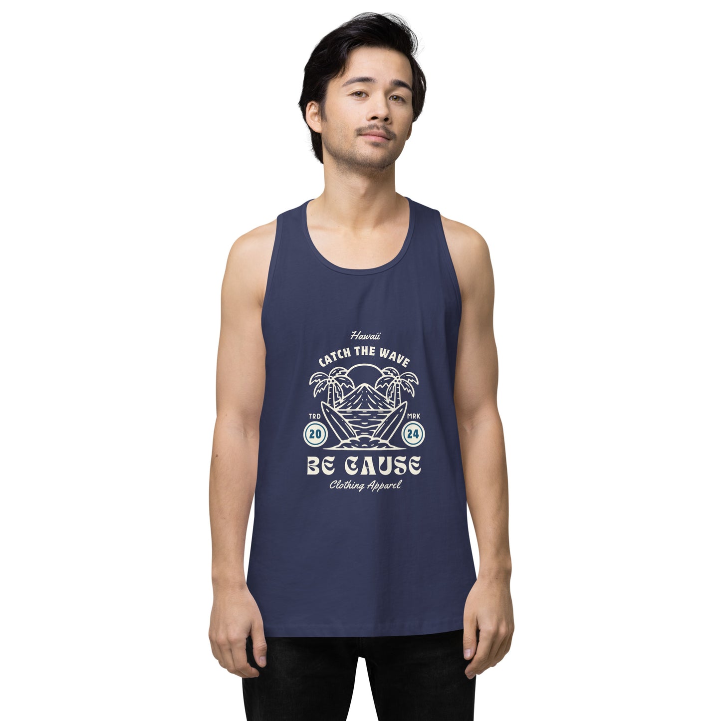 Men’s Catch Waves premium tank top