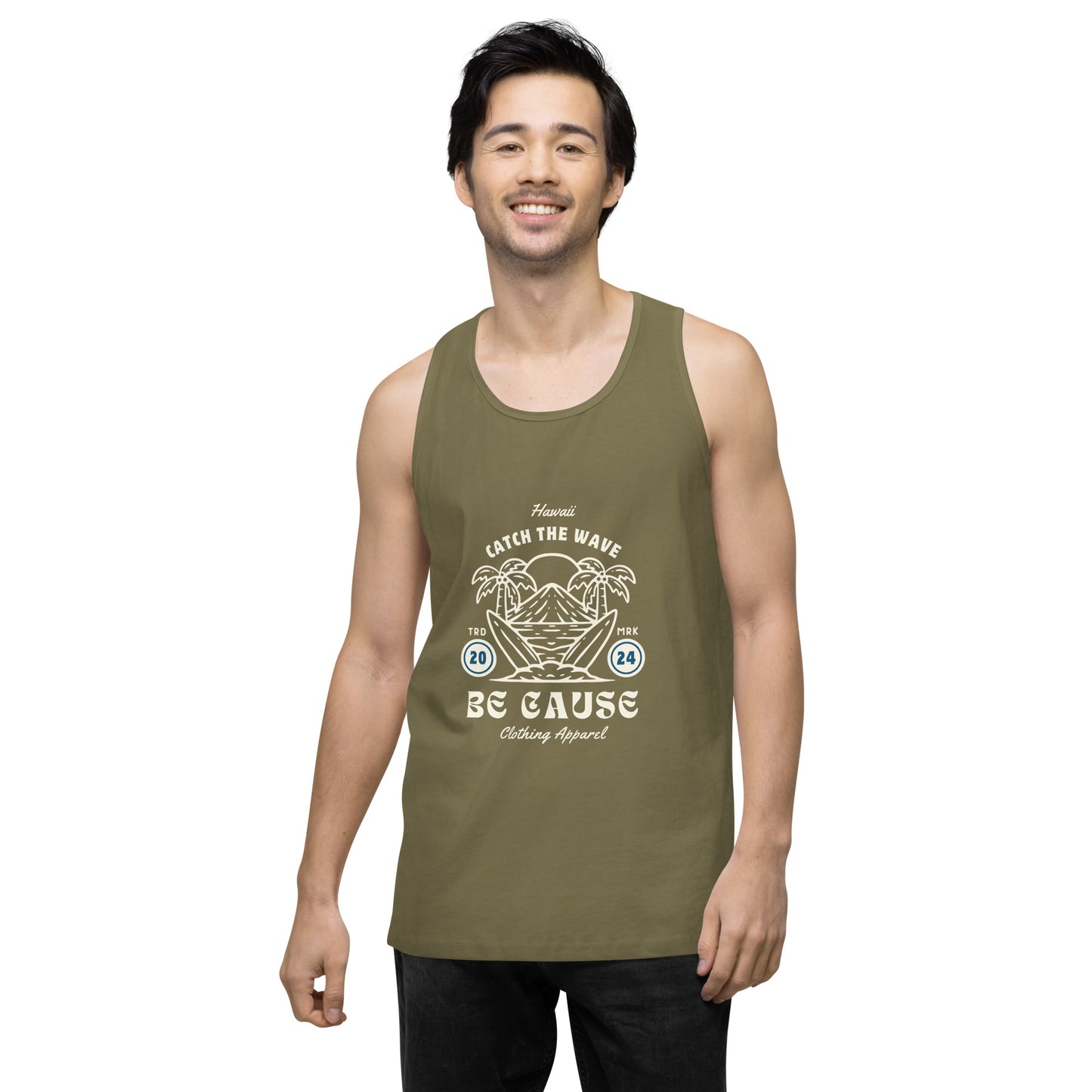 Men’s Catch Waves premium tank top