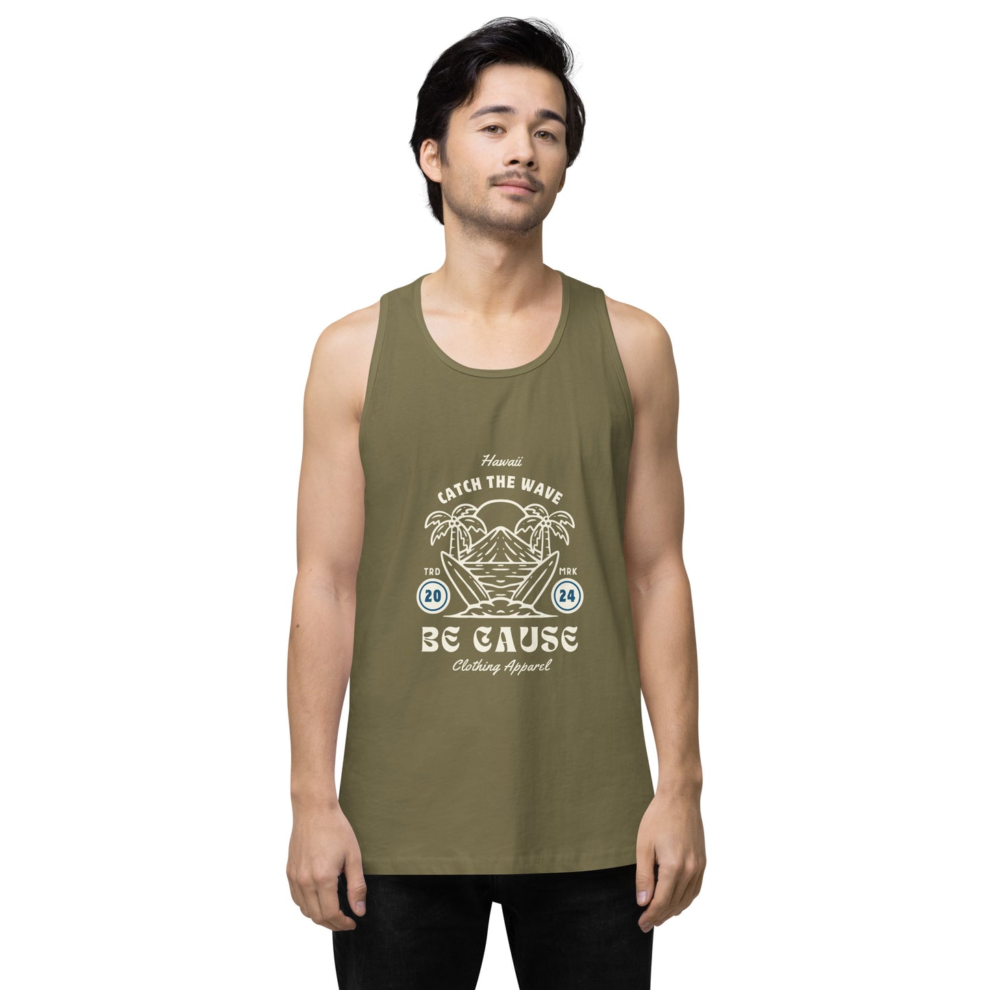 Men’s Catch Waves premium tank top