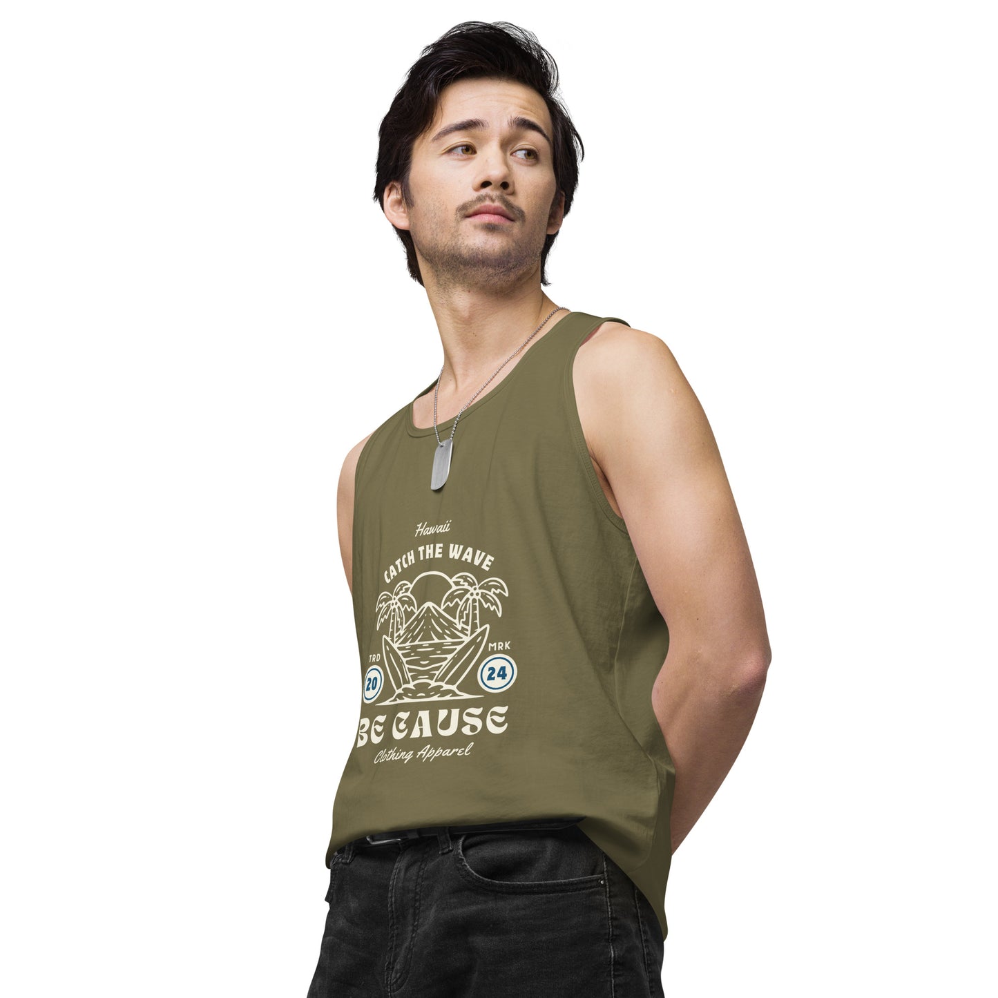 Men’s Catch Waves premium tank top