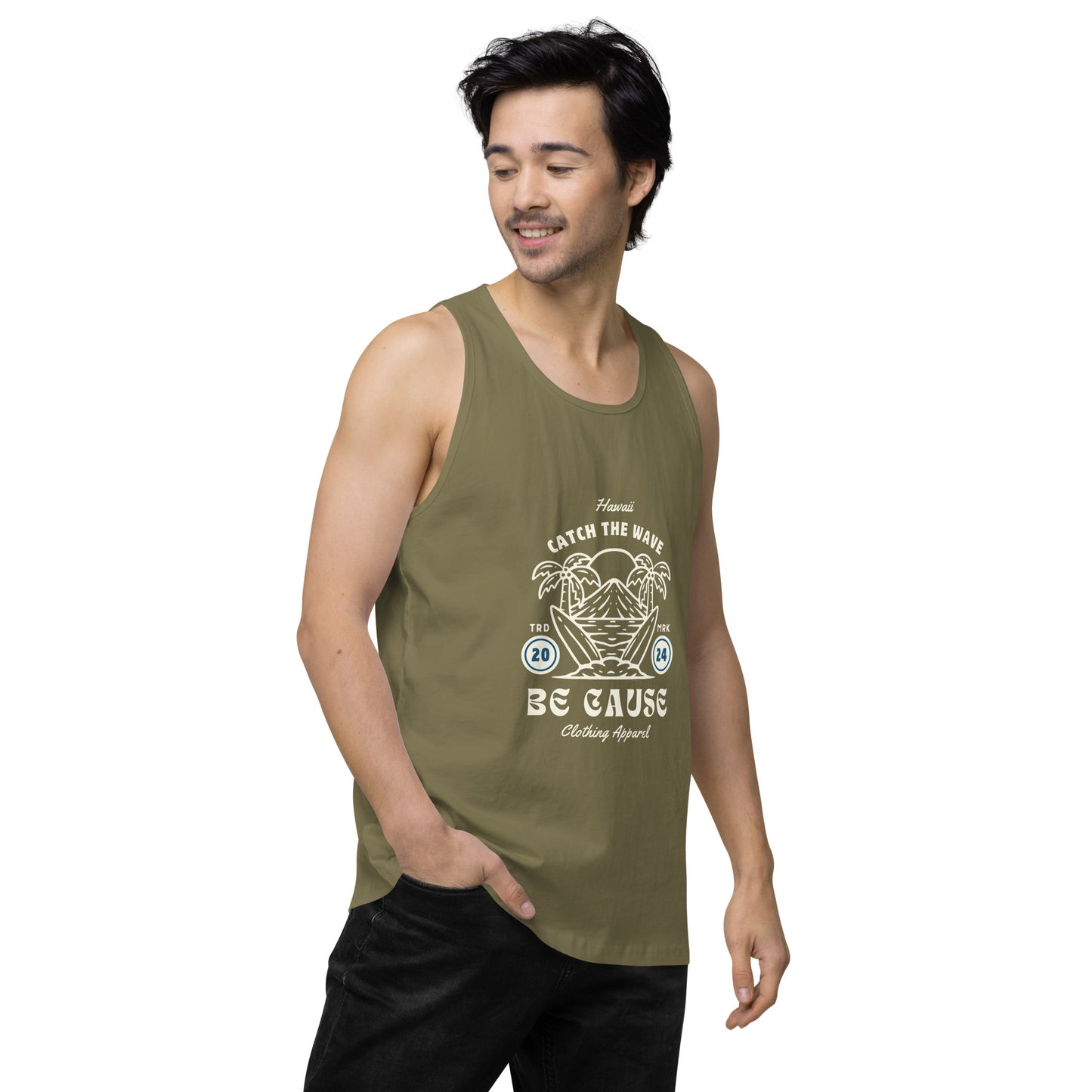 Men’s Catch Waves premium tank top