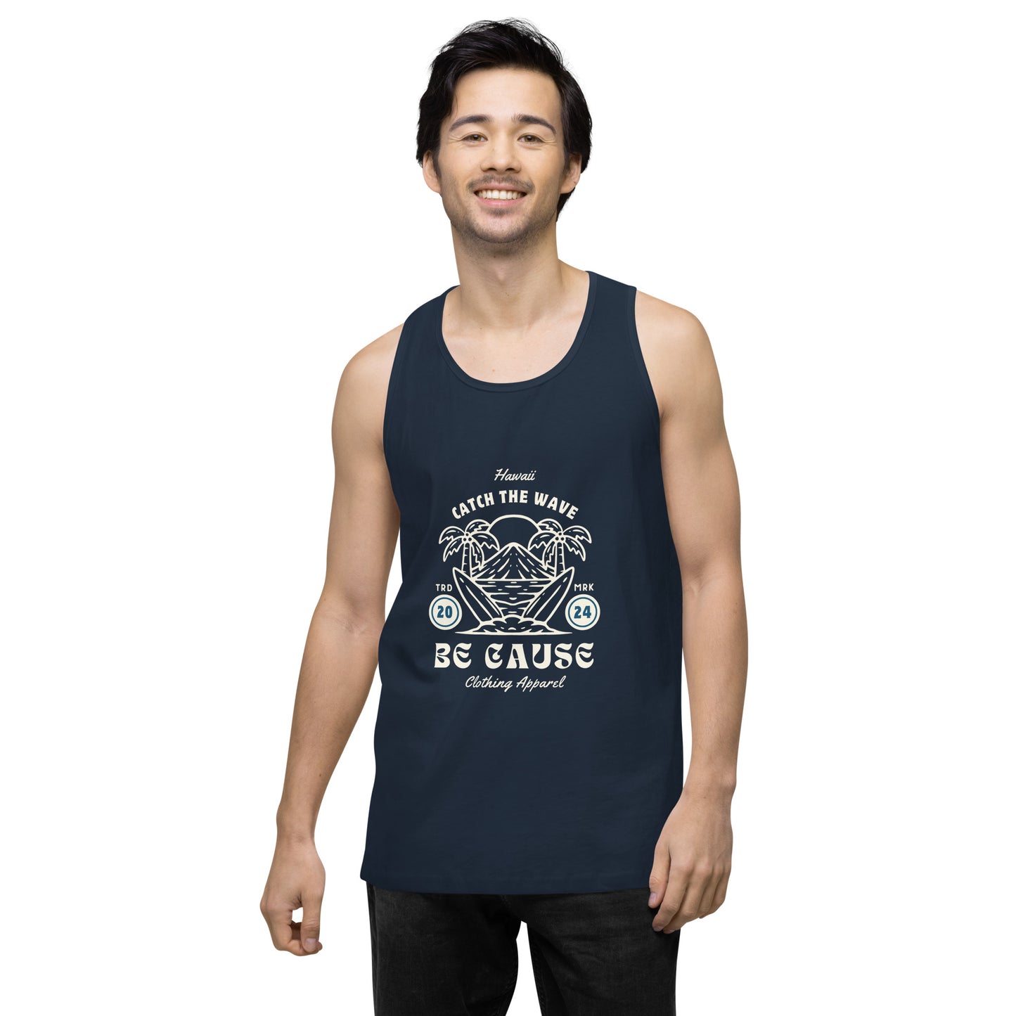 Men’s Catch Waves premium tank top