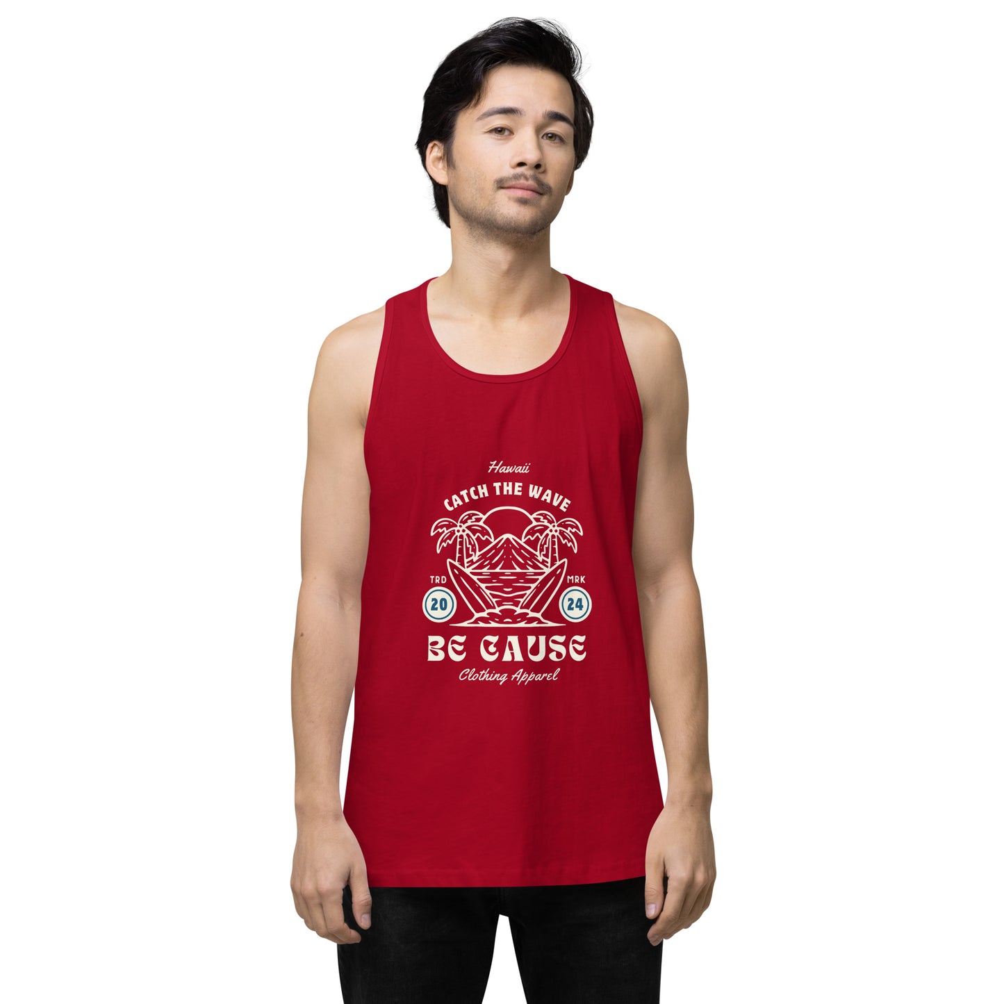 Men’s Catch Waves premium tank top