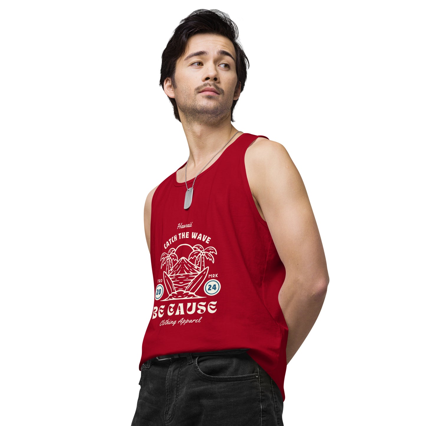 Men’s Catch Waves premium tank top