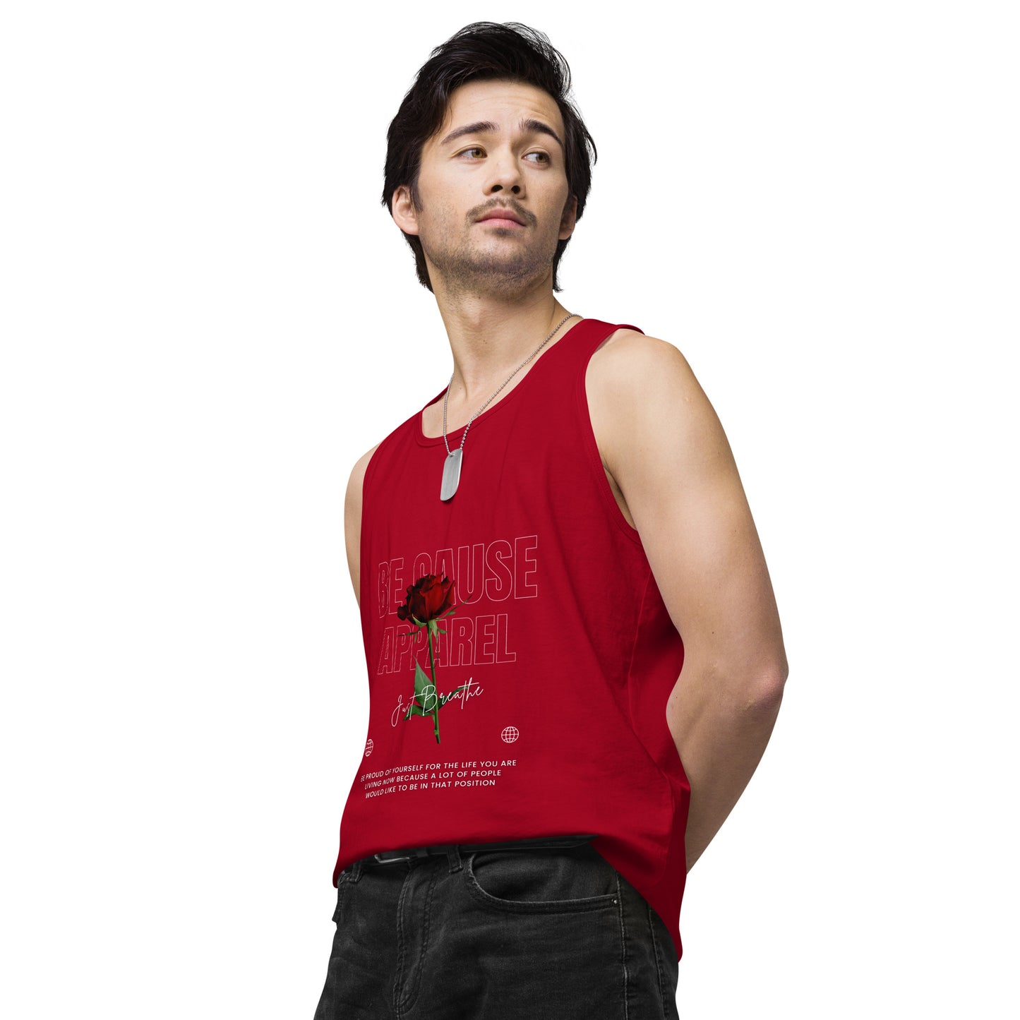 Men’s Rose premium tank top