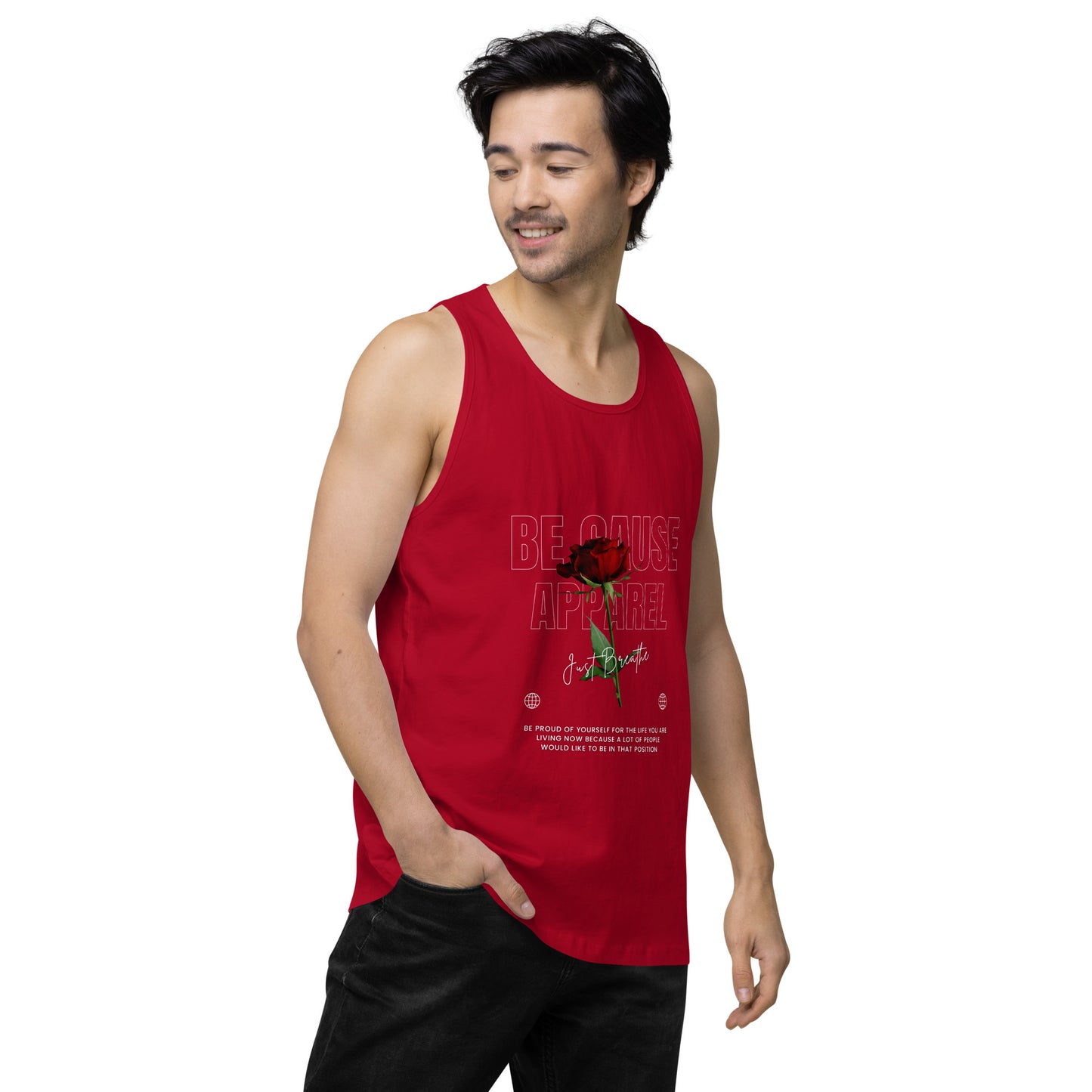 Men’s Rose premium tank top