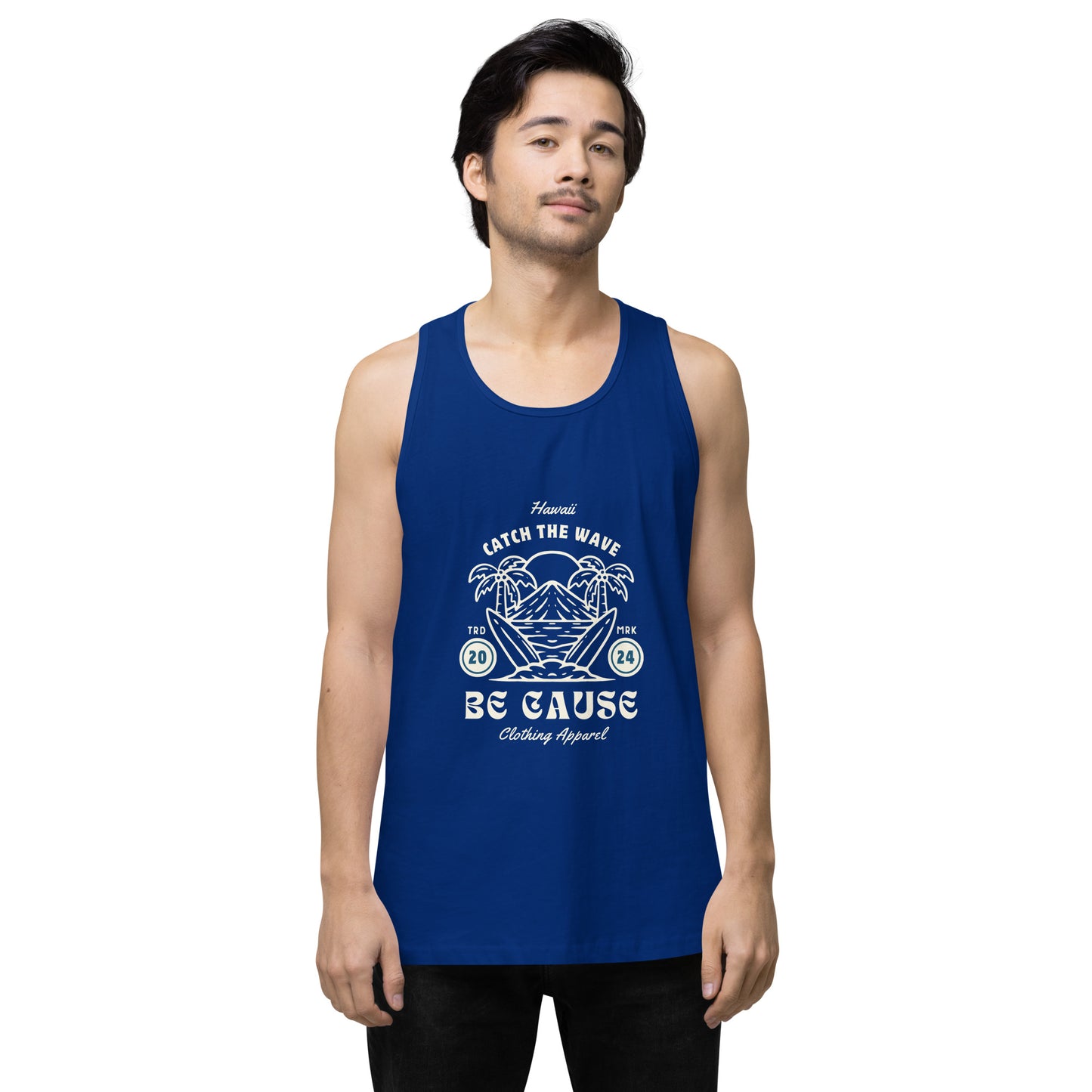 Men’s Catch Waves premium tank top