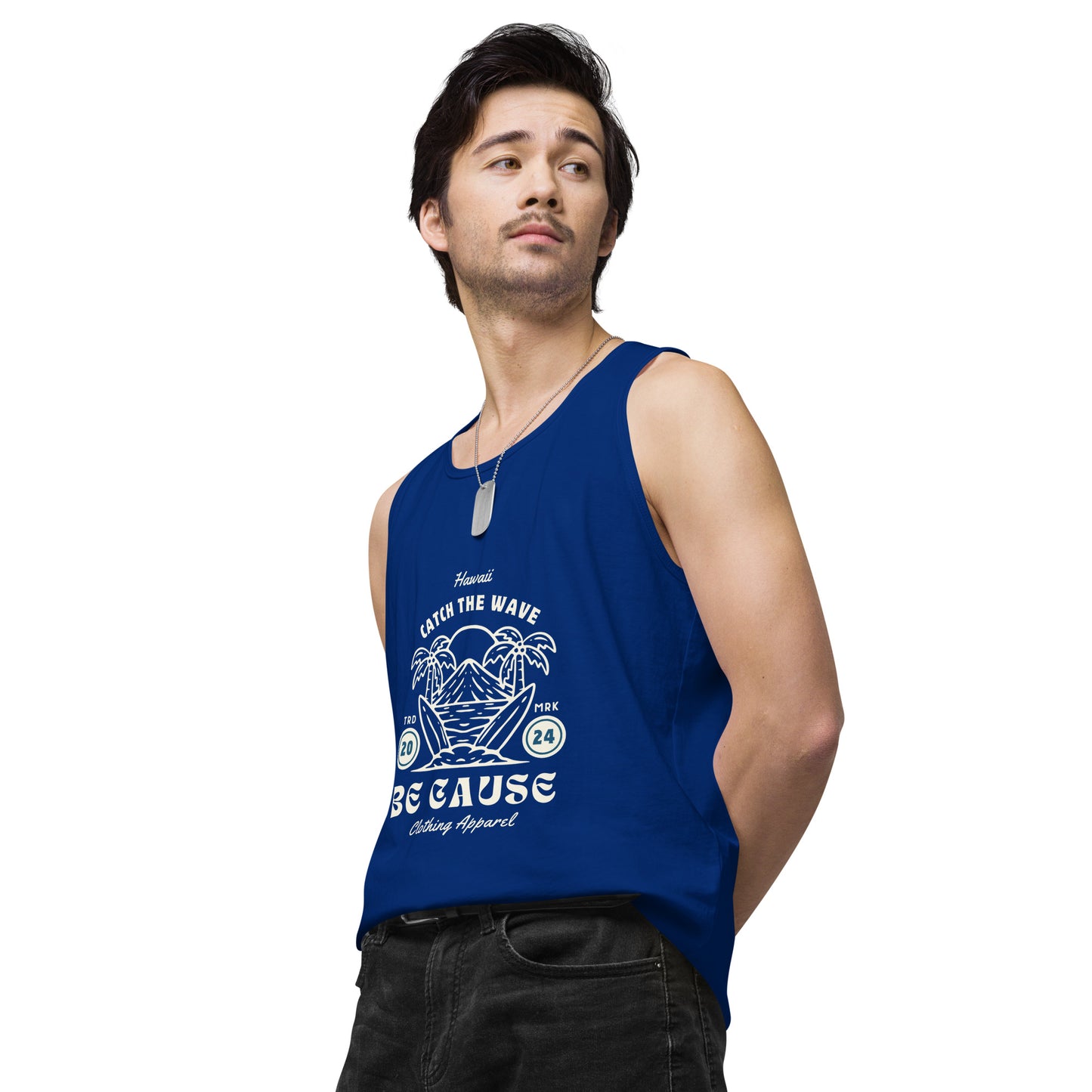 Men’s Catch Waves premium tank top