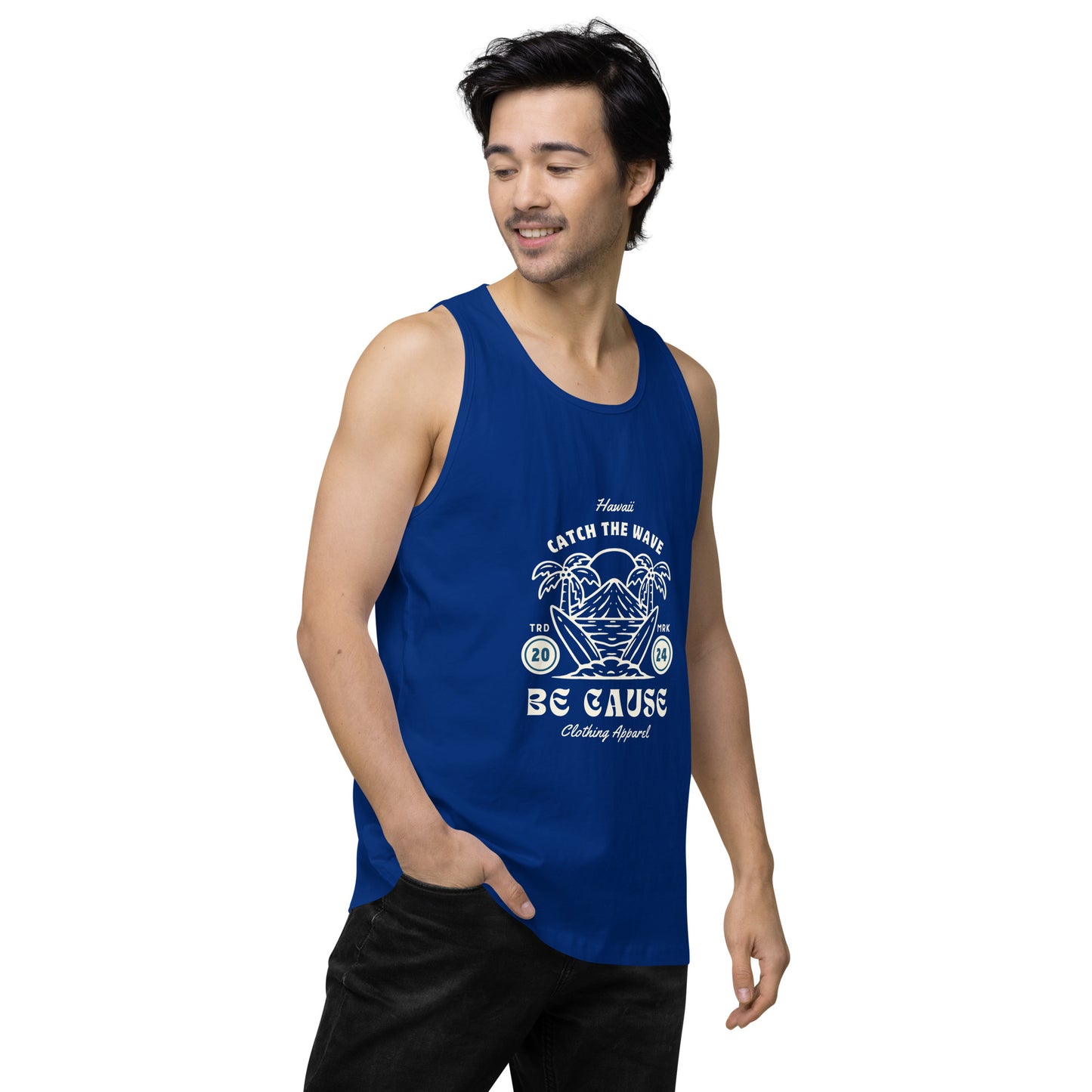 Men’s Catch Waves premium tank top