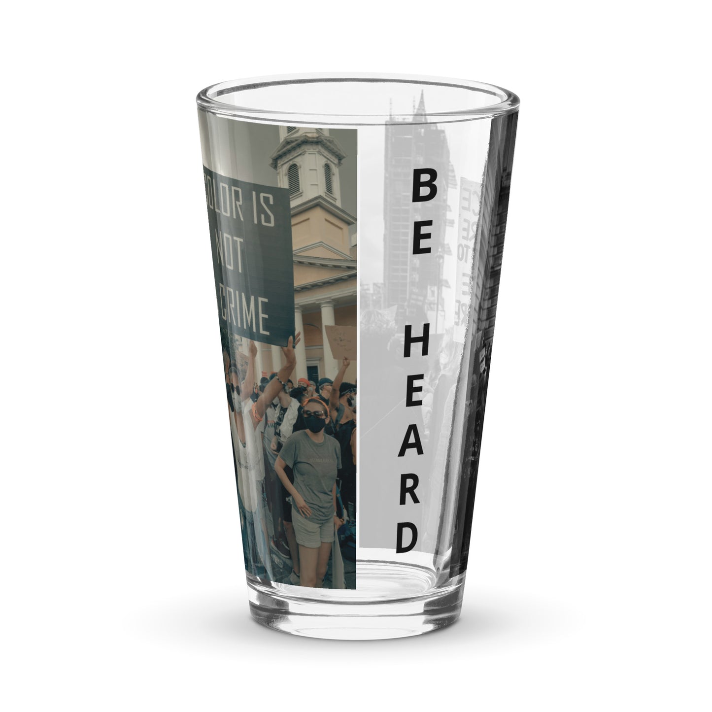 BLM Shaker pint glass