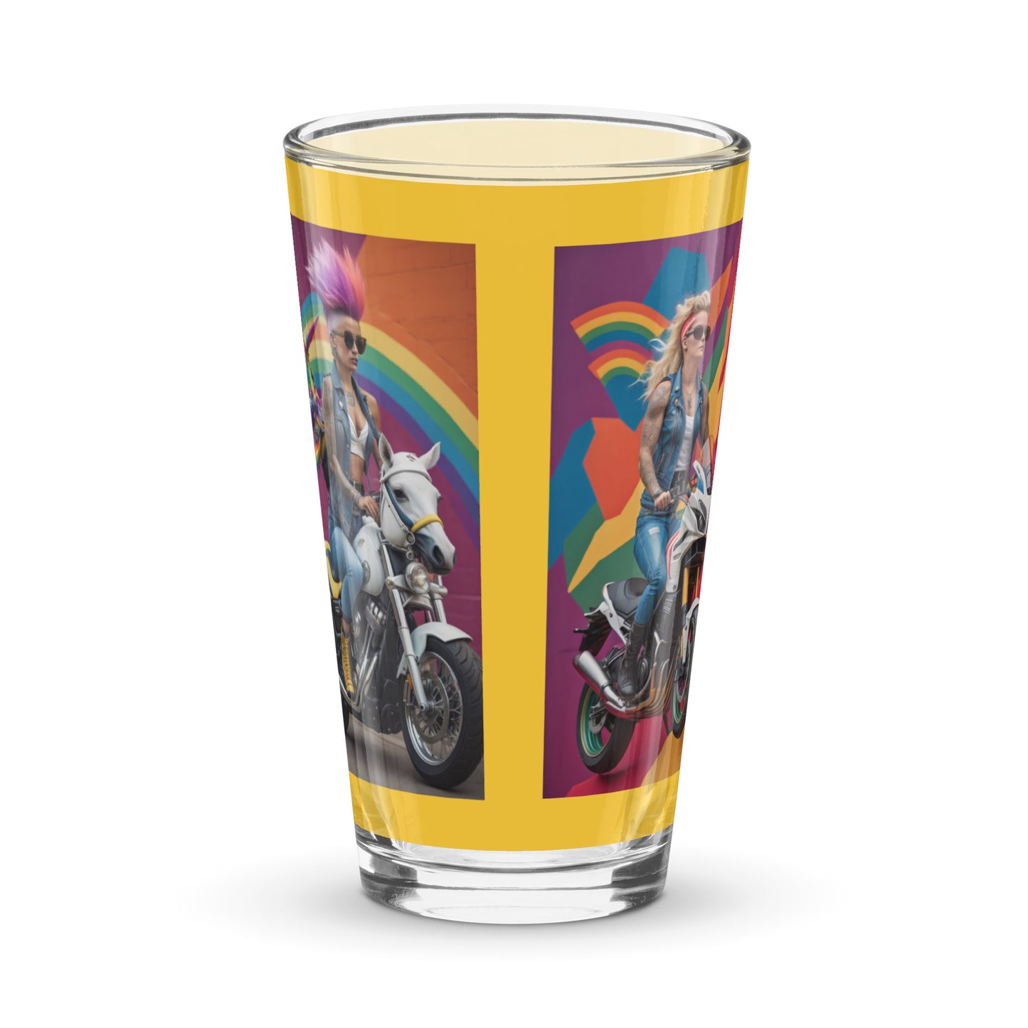 Pride She-Rider Shaker pint glass