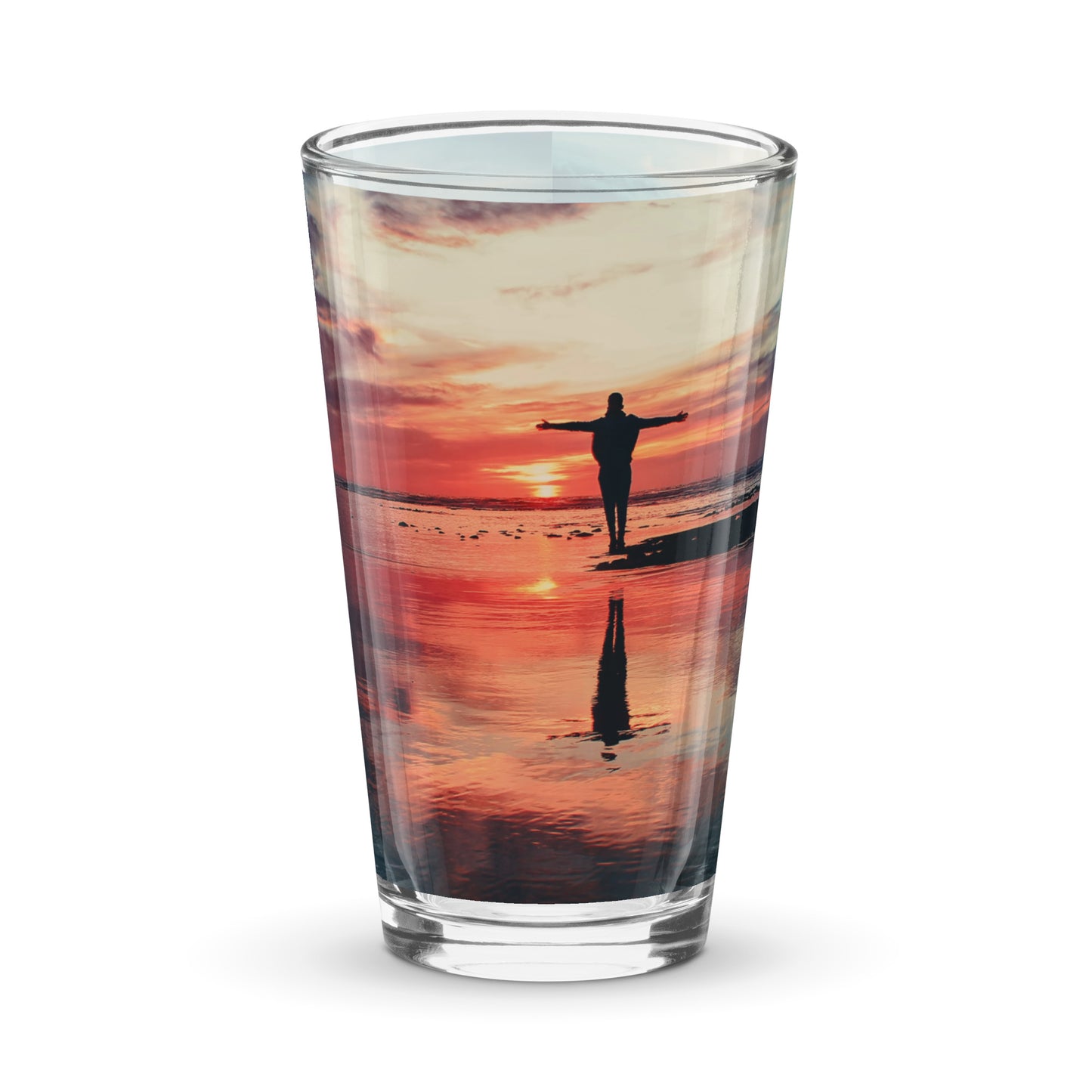 Sunset Shaker pint glass