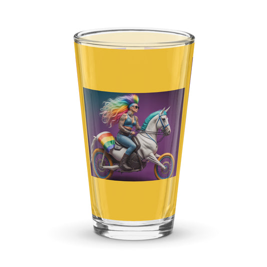 Pride She-Rider Shaker pint glass