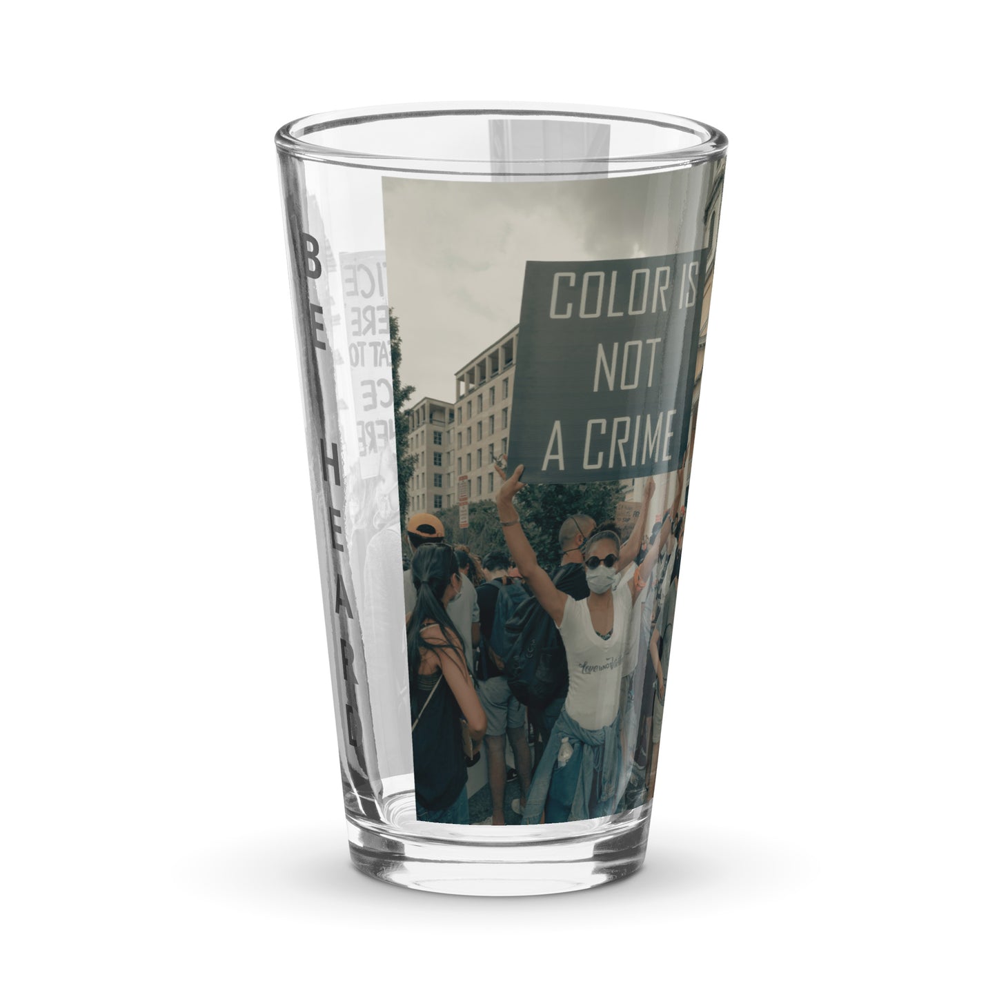 BLM Shaker pint glass