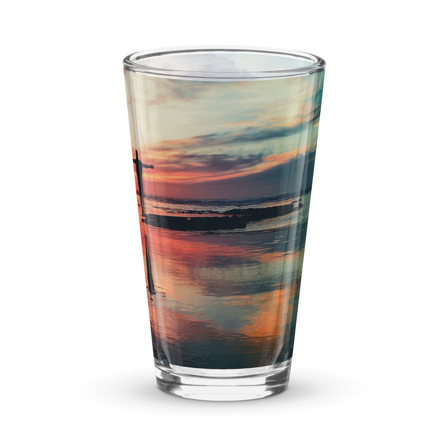 Sunset Shaker pint glass