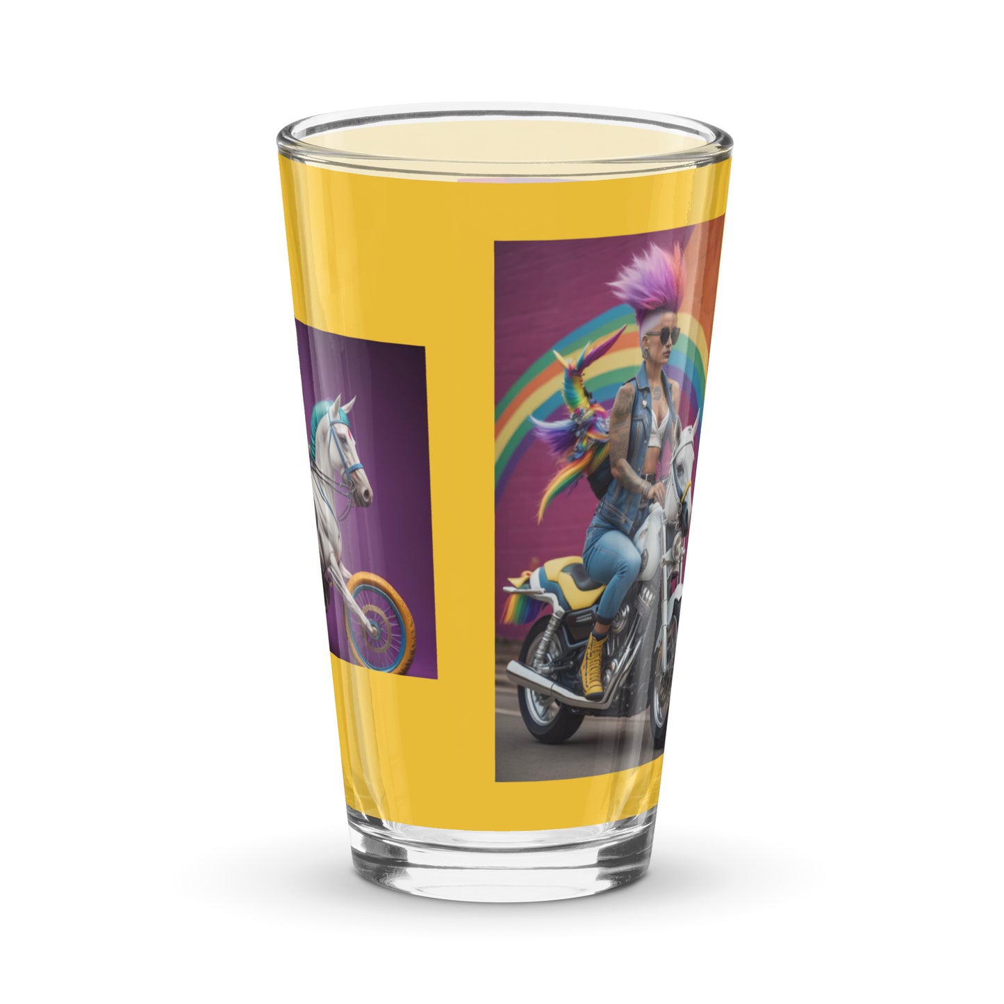 Pride She-Rider Shaker pint glass