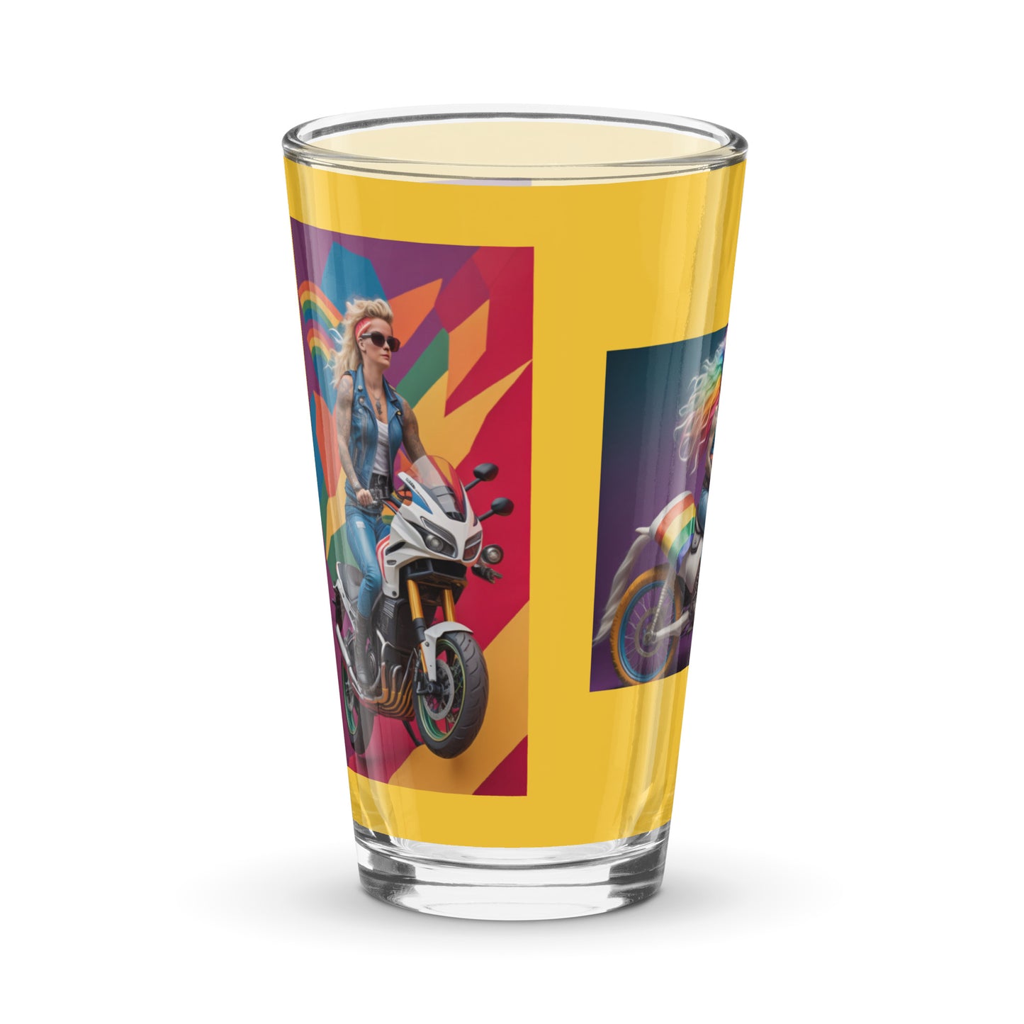 Pride She-Rider Shaker pint glass