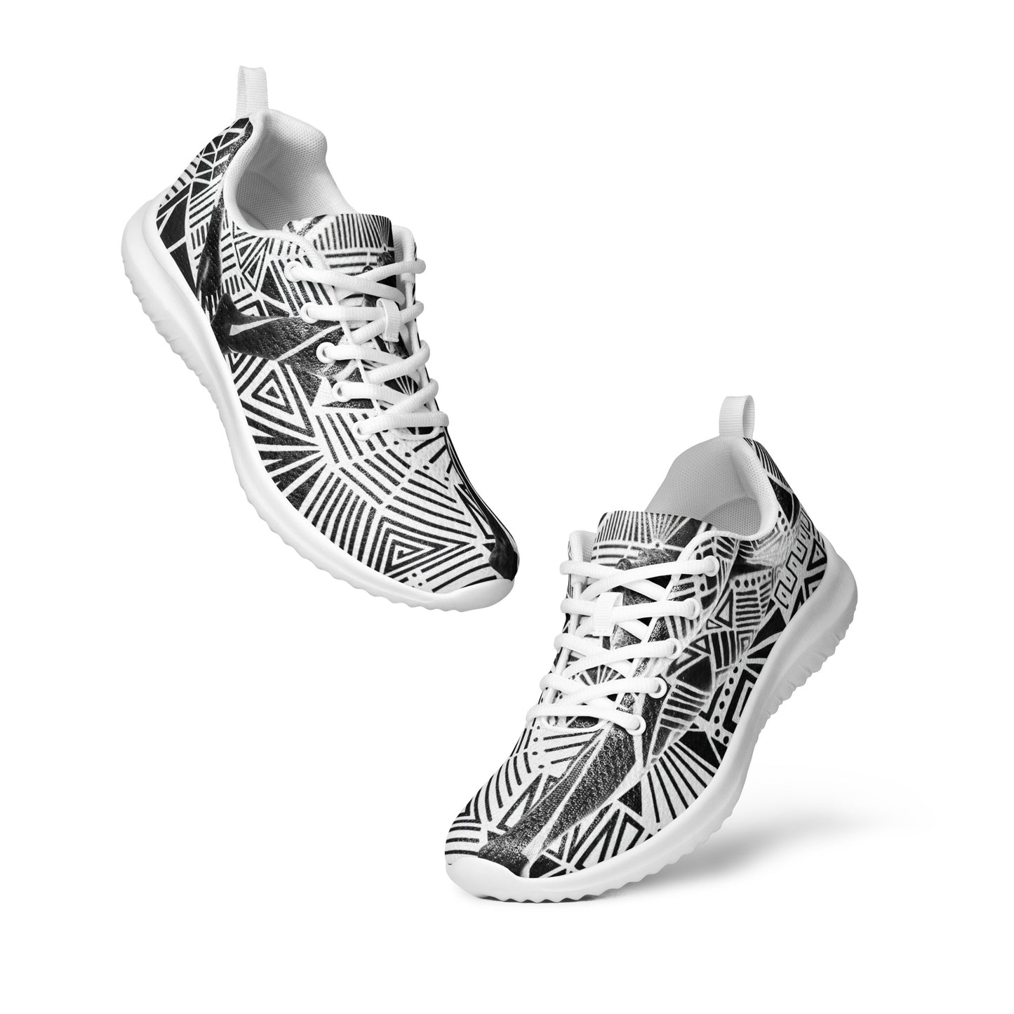 Women’s B&W Geometric athletic shoes