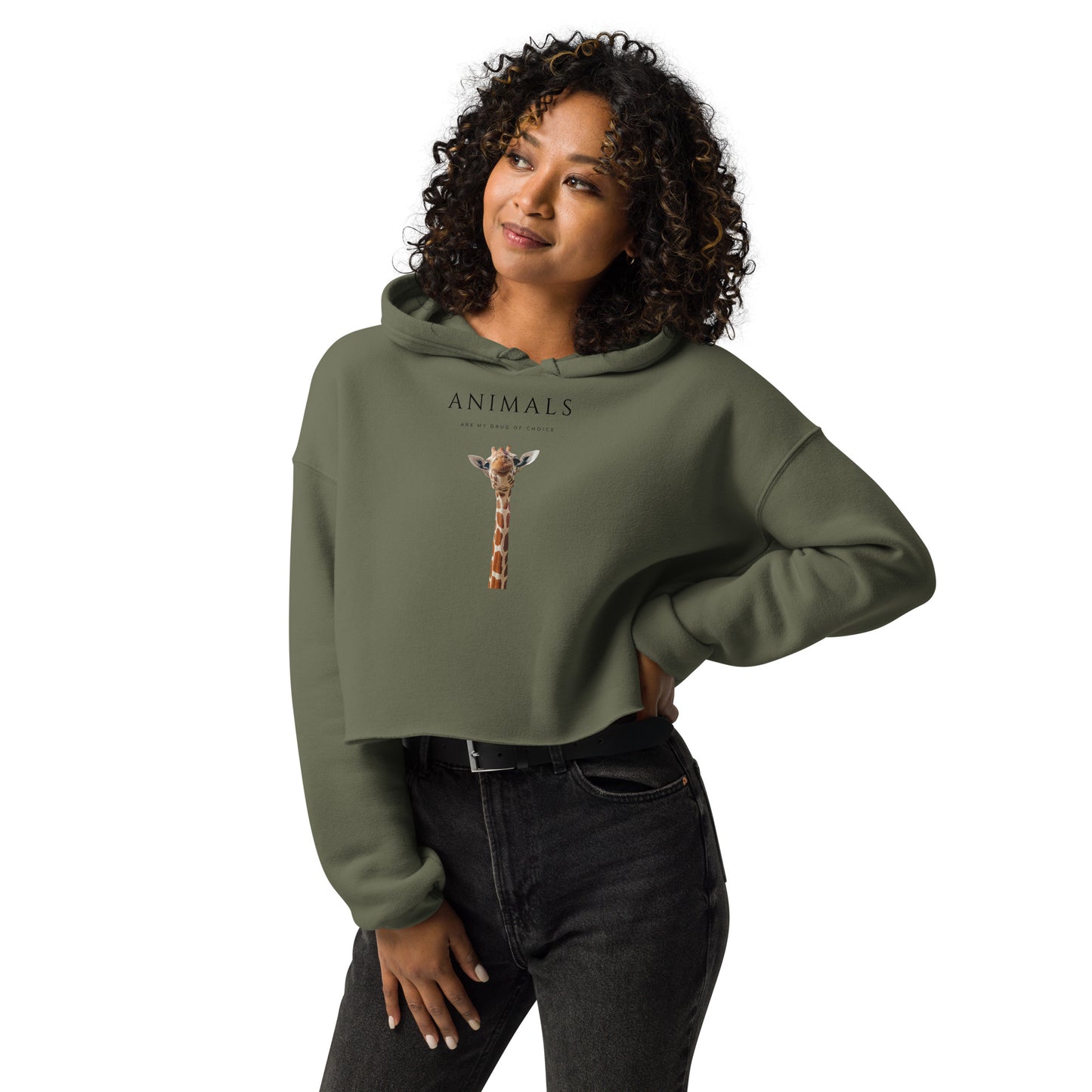 Giraffe Crop Hoodie