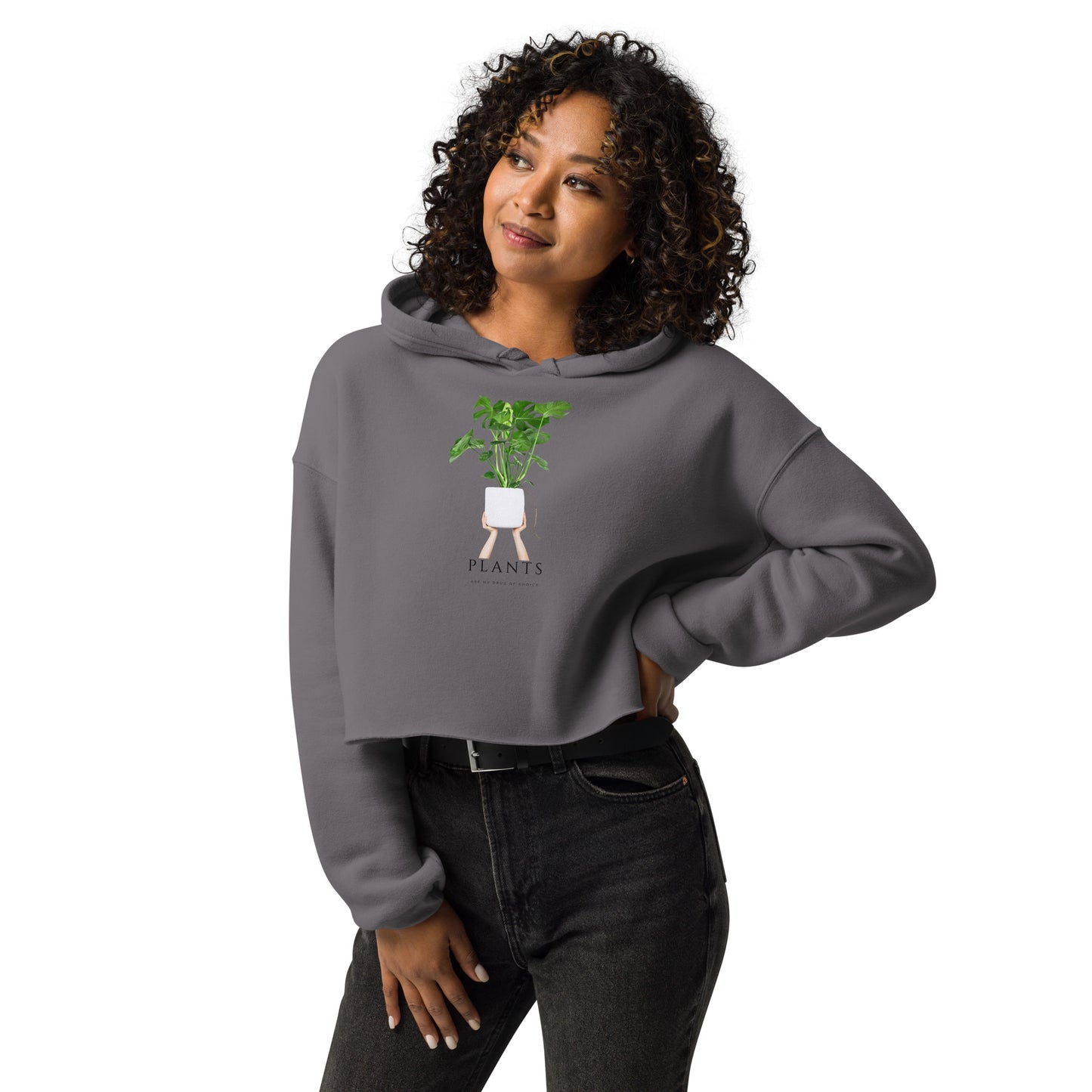 Plant Mom Crop Hoodie