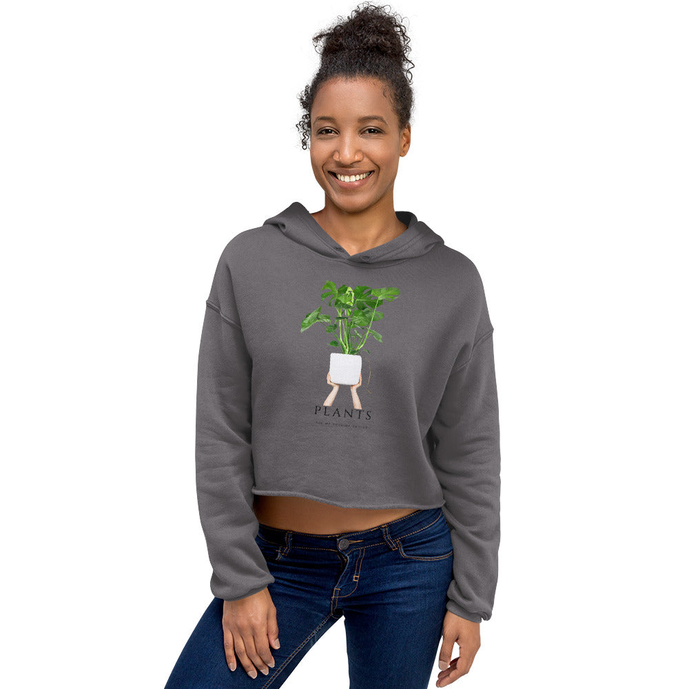 Plant Mom Crop Hoodie