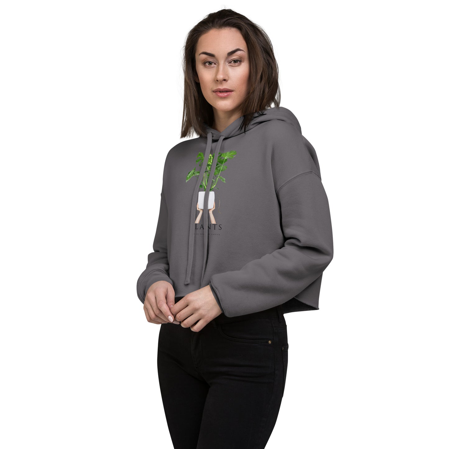 Plant Mom Crop Hoodie
