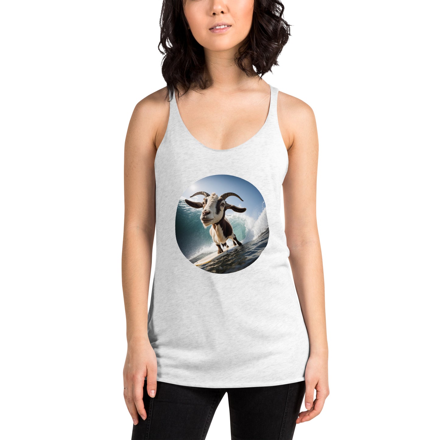 Surfing Goat Women's Racerback Tank