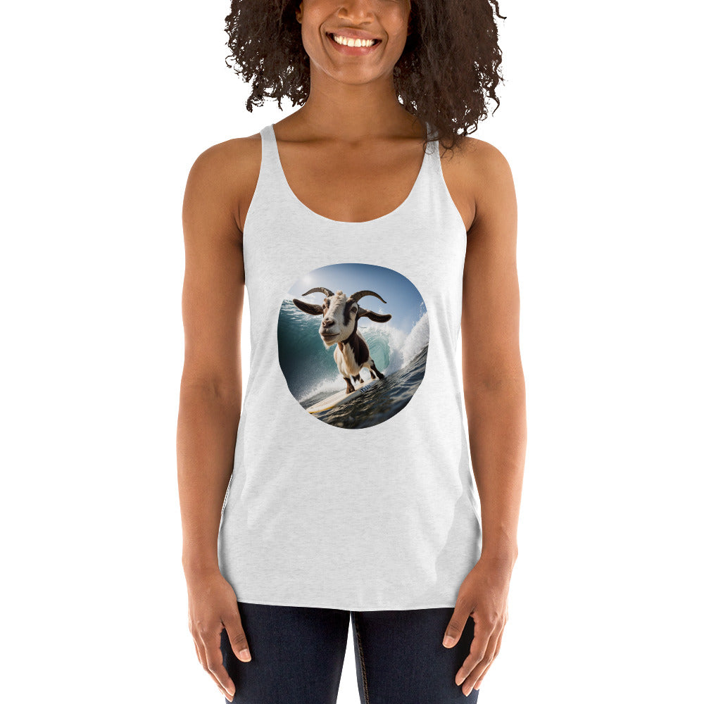 Surfing Goat Women's Racerback Tank