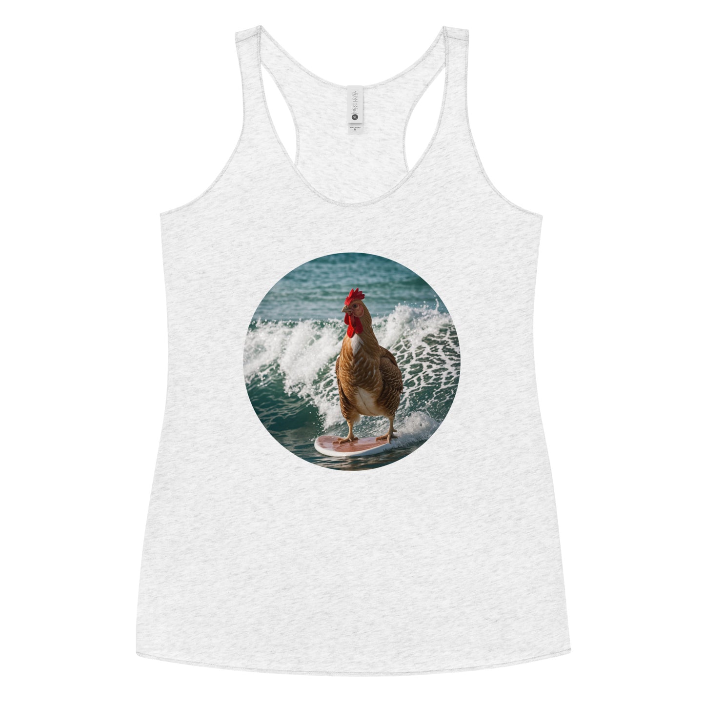 Surfing Chicken Women's Racerback Tank