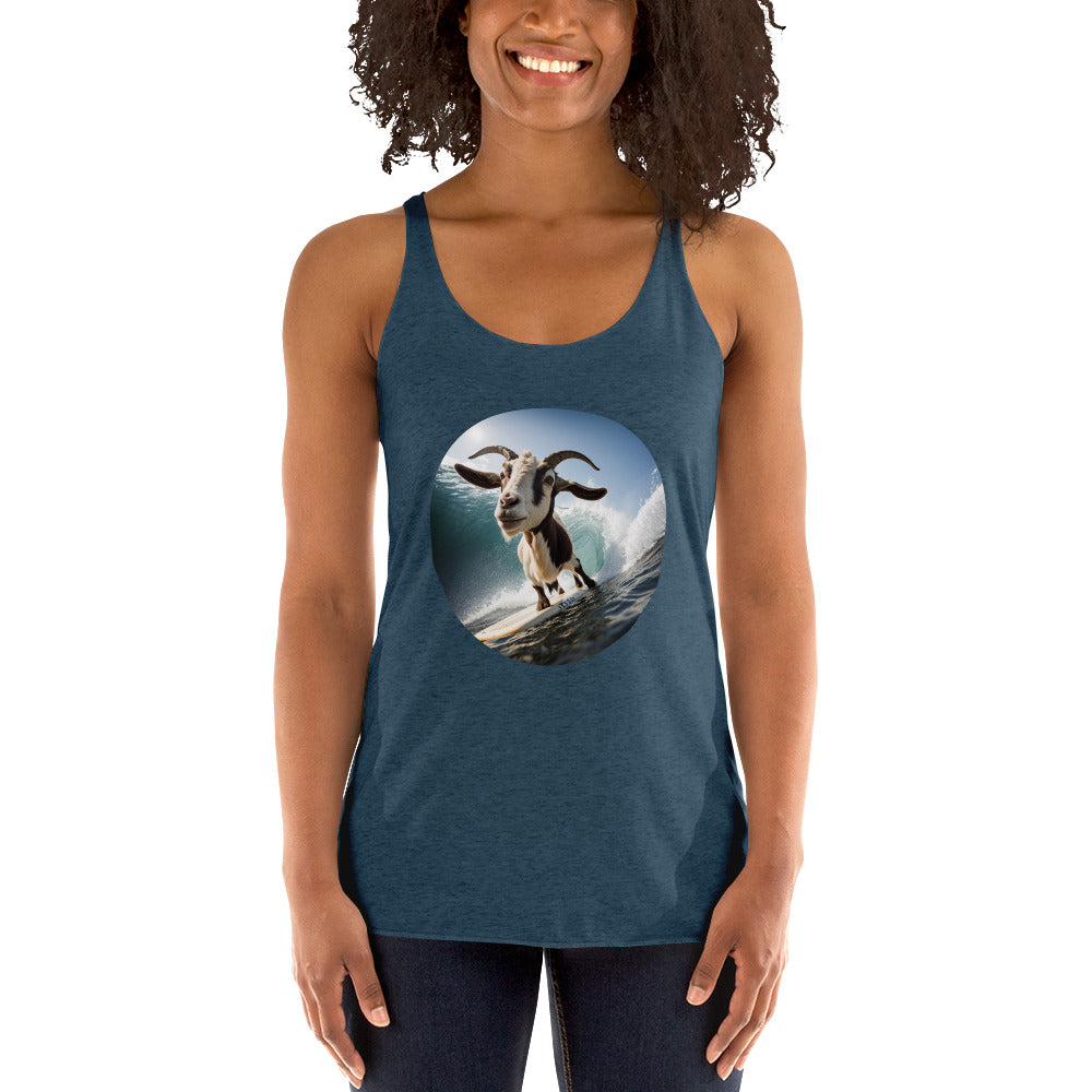 Surfing Goat Women's Racerback Tank