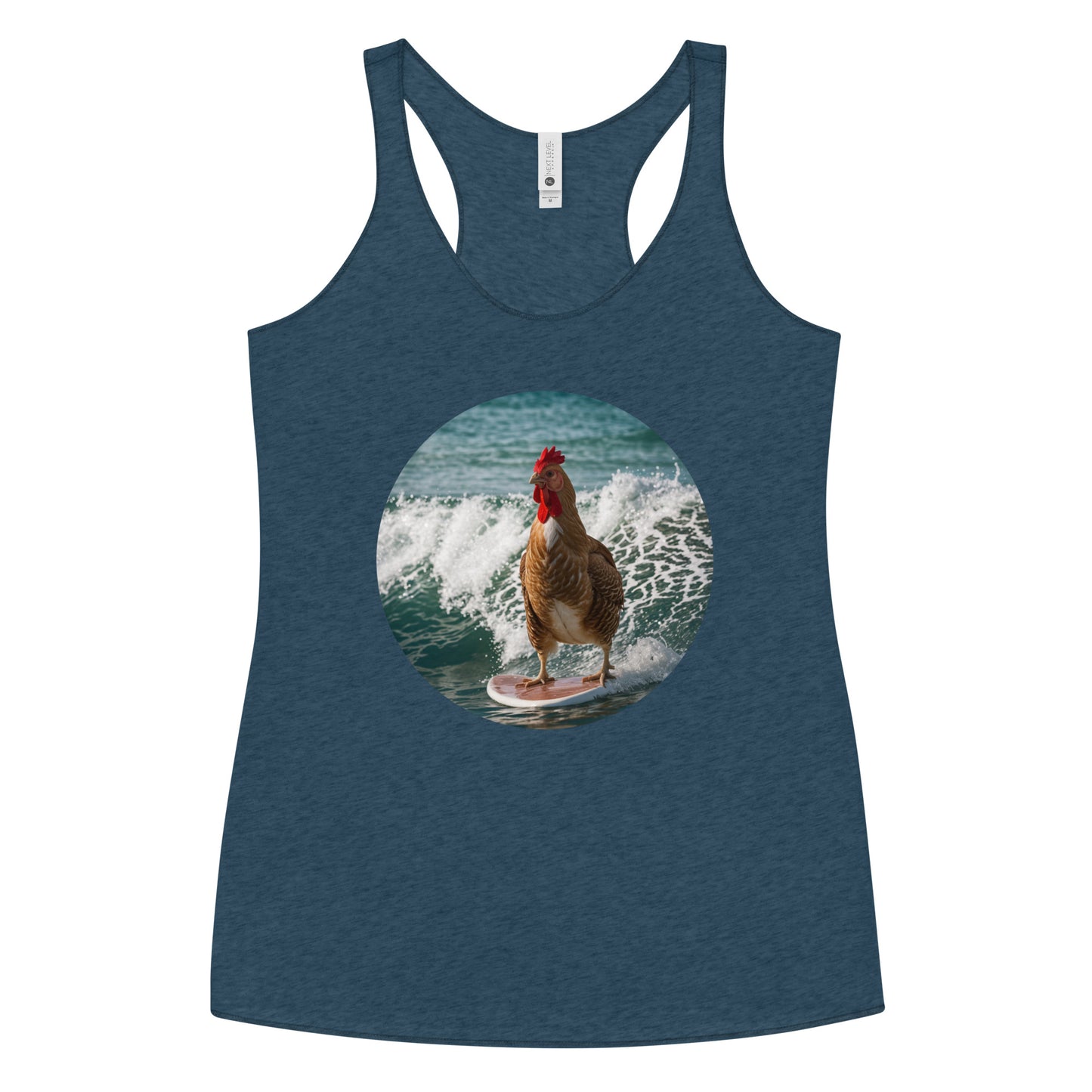 Surfing Chicken Women's Racerback Tank