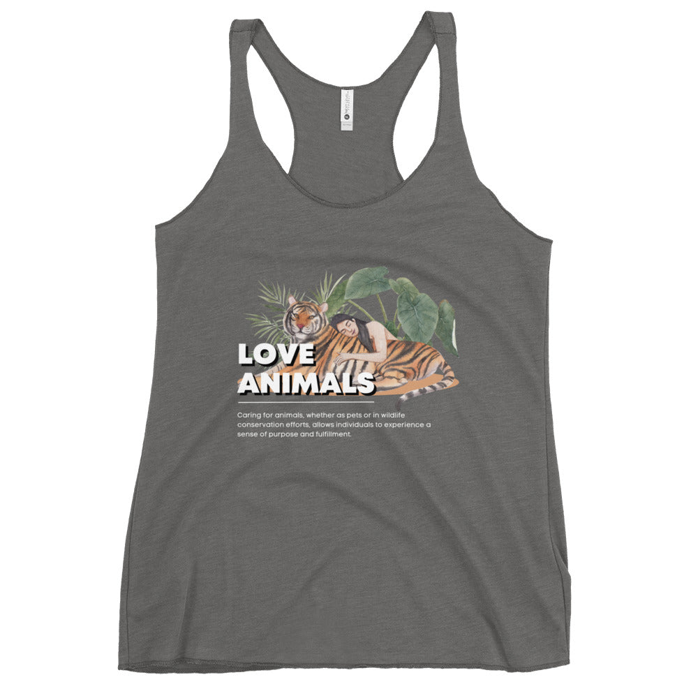 Women's Love Animals Racerback Tank