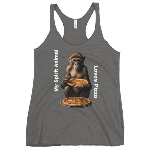 My Spirit Animal Loves Pizza Women's Racerback Tank