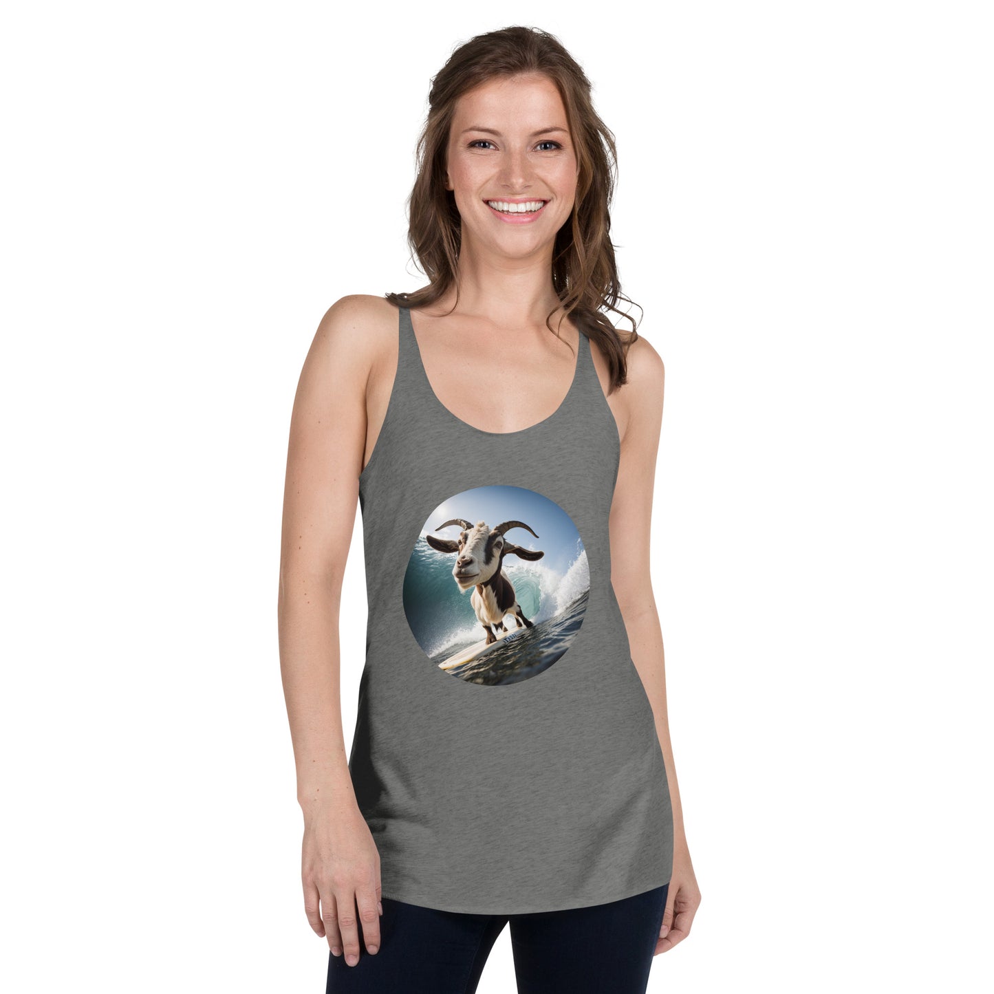 Surfing Goat Women's Racerback Tank